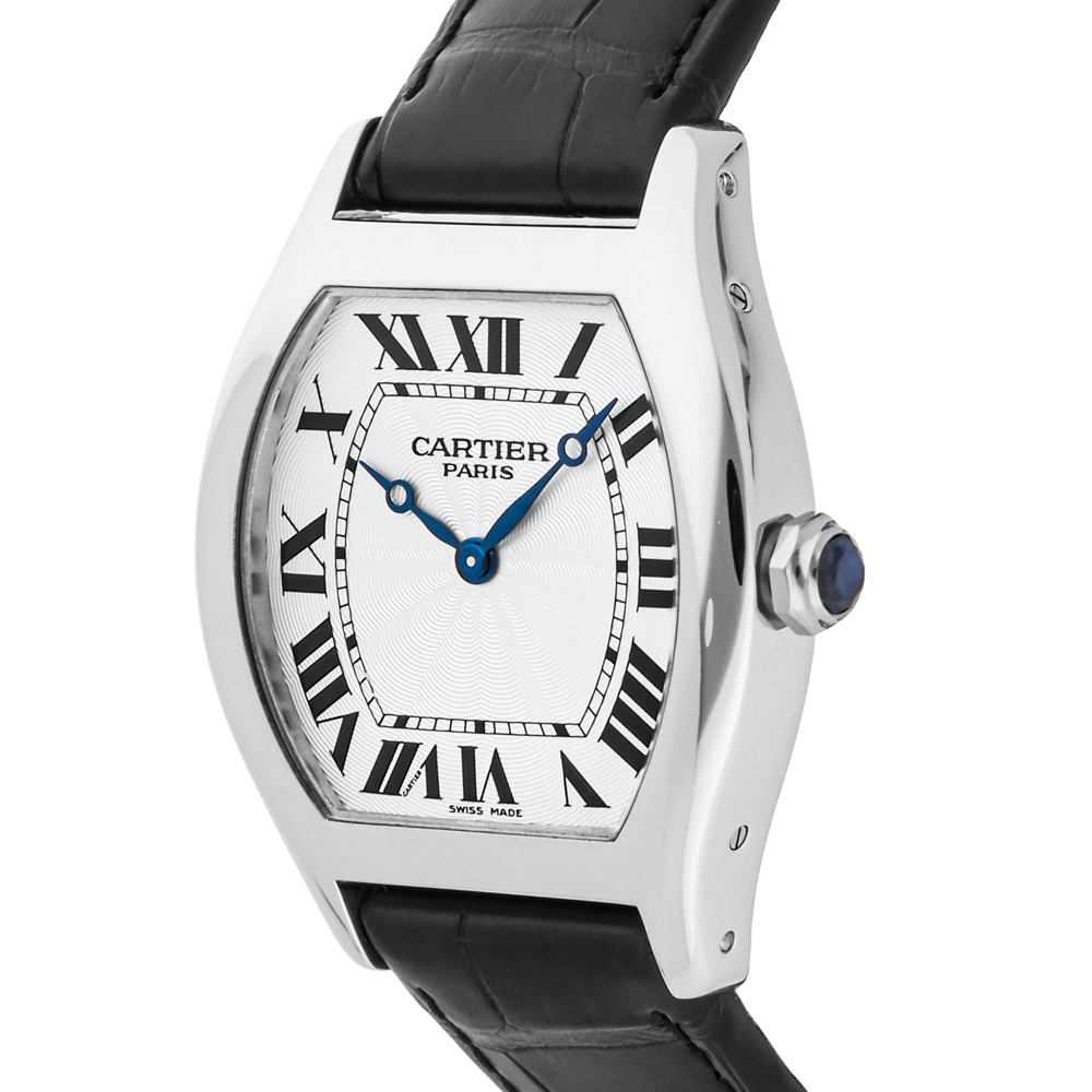 

Cartier Silver Platinum Tortue W1532851 Men's Wristwatch