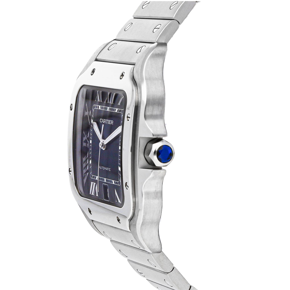 

Cartier Blue Stainless Steel Santos de Cartier WSSA0030 Men's Wristwatch