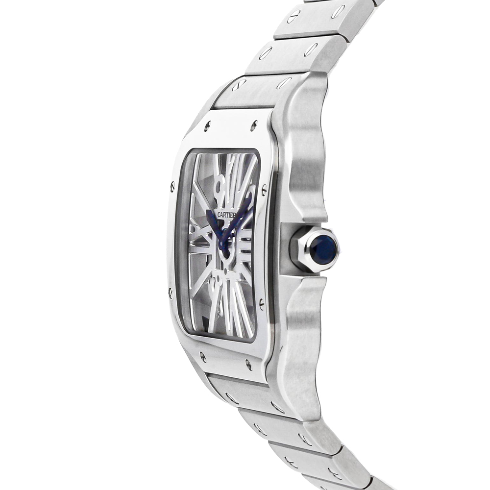 

Cartier Silver Stainless Steel Santos de Cartier WHSA0015 Men's Wristwatch 39 MM