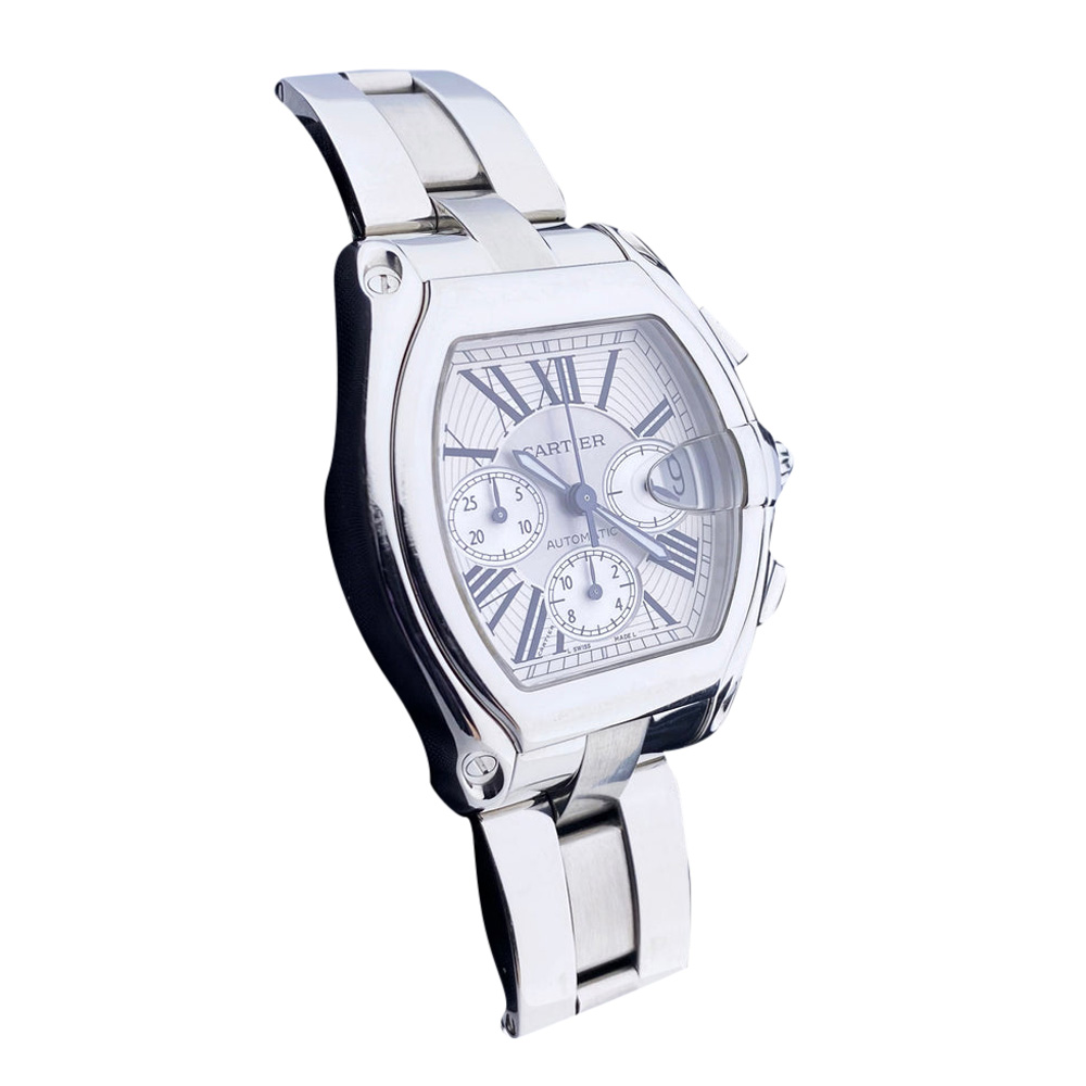 

Cartier Sliver Stainless Steel Roadster XL 2618 Men's Wristwatch 43 MM, Silver