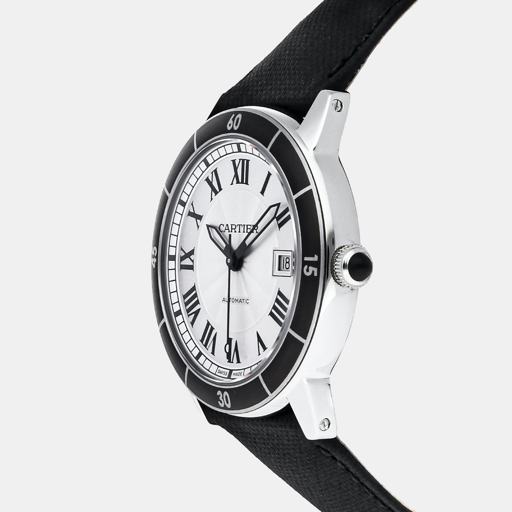 

Cartier Silver Stainless Steel Ronde Croisiere WSRN0002 Men's Wristwatch 42 MM