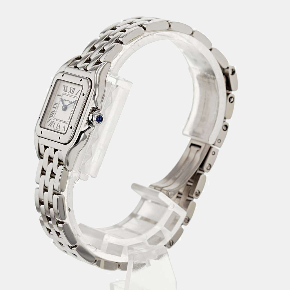 

Cartier Silver Stainless Steel Panthere De Cartier WSPN0006 Quartz Men's Wristwatch