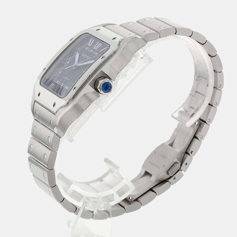 

Cartier Blue Stainless Steel Santos de Cartier WSSA0030 Men's Wristwatch