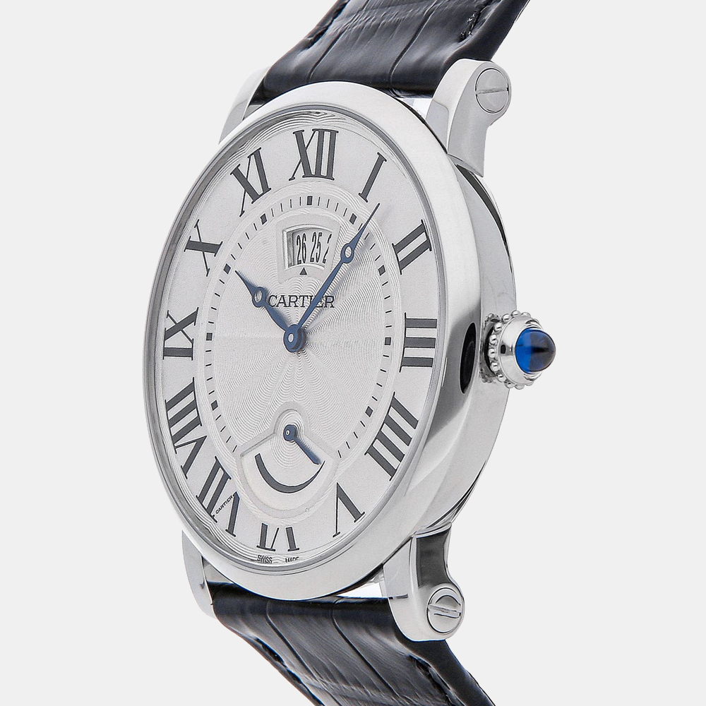 

Cartier Silver Stainless Steel Rotonde De Cartier W1556369 Men's Wristwatch 40 mm