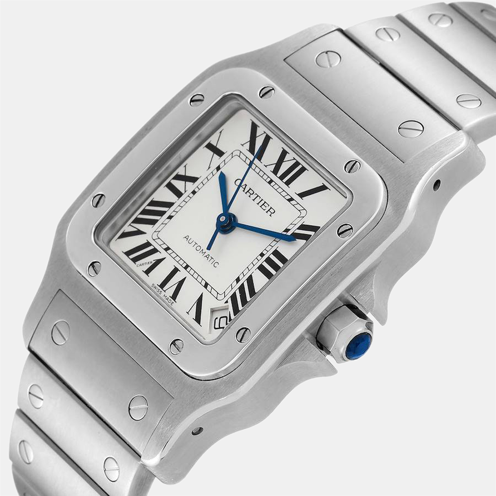 

Cartier Silver Stainless Steel Santos Galbee XL Automatic W20098D6 Men's Wristwatch 32 mm