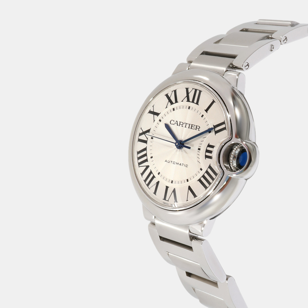 

Cartier Silver Stainless Steel Ballon Bleu W6920046 Men's Wristwatch 36 mm