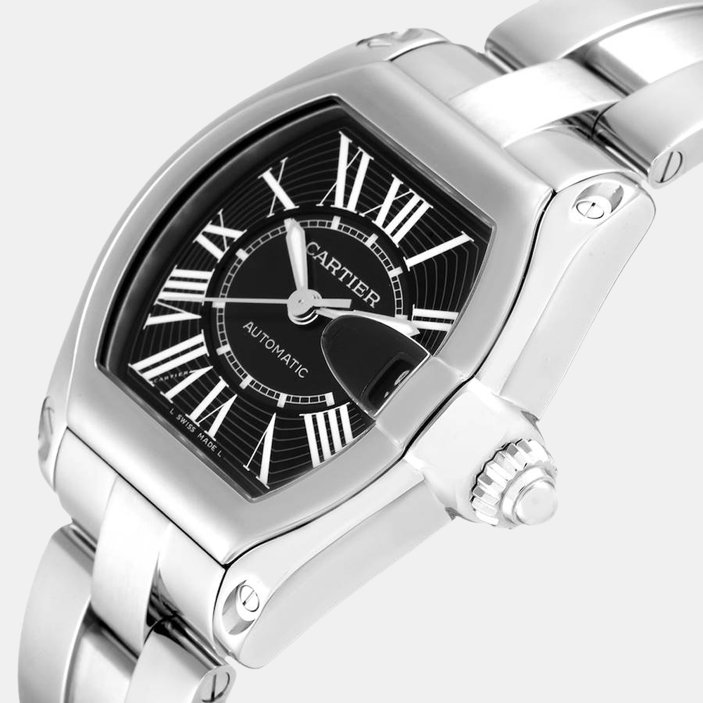 

Cartier Black Stainless Steel Roadster W62041V3 Automatic Men's Wristwatch 38 mm