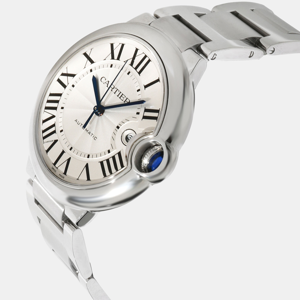 

Cartier Silver Stainless Steel Ballon Bleu WSB0049 Automatic Men's Wristwatch 42 mm