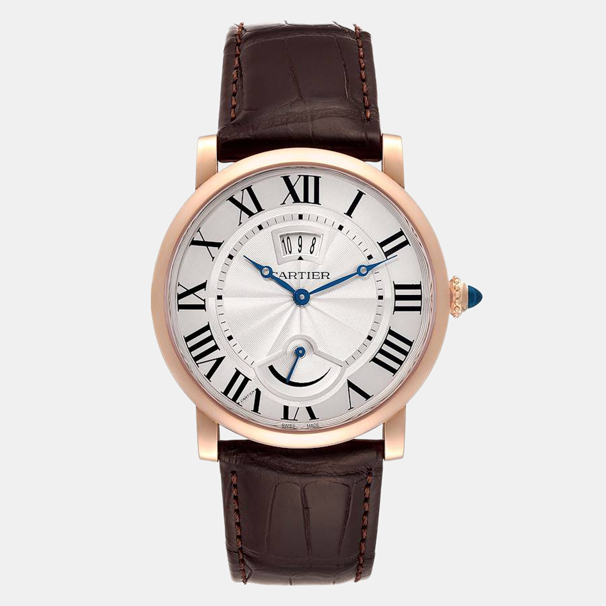 Pre-owned Cartier W1556252 Manual Winding Men's Wristwatch 40 Mm In Silver
