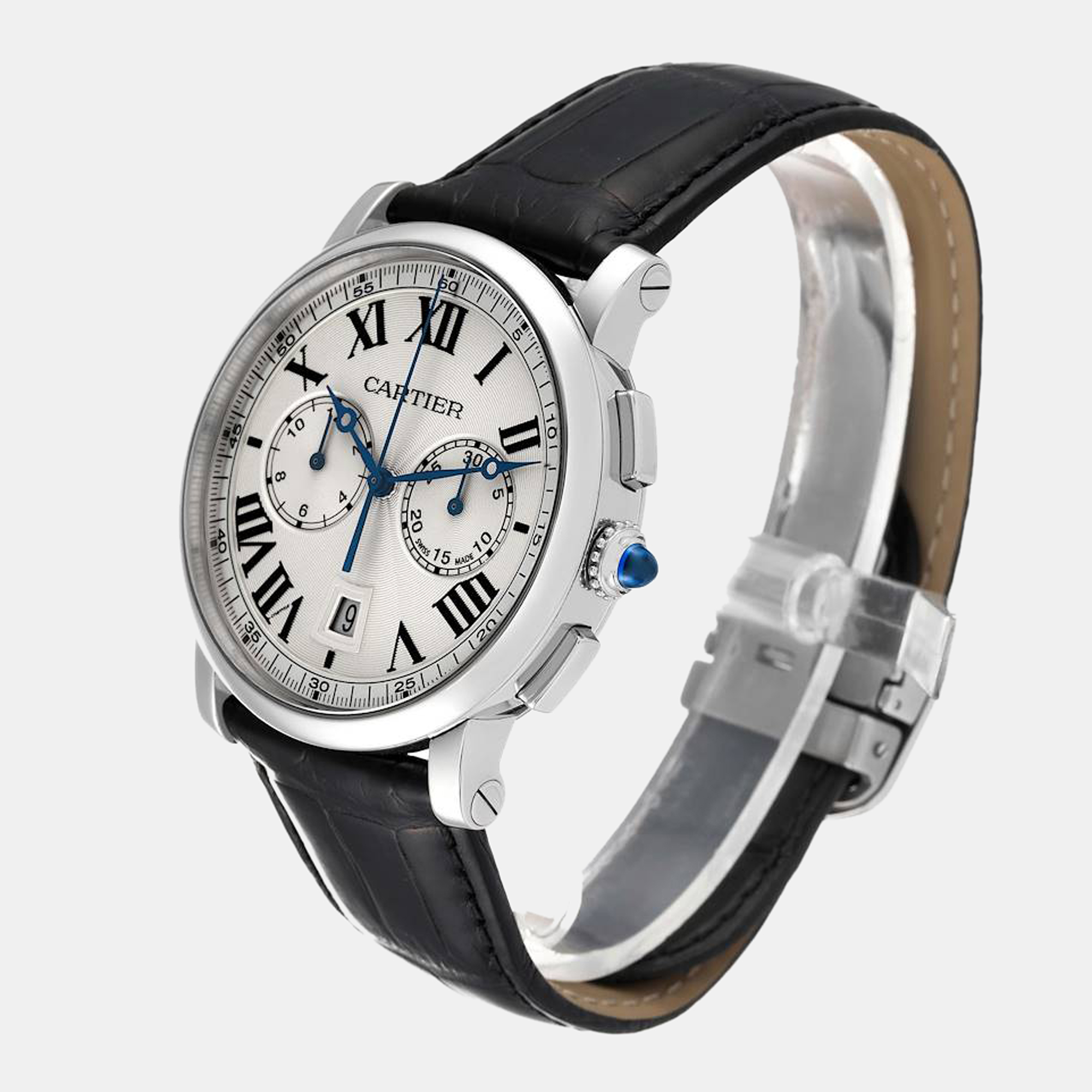 

Cartier Silver Stainless Steel Rotonde de Cartier WSRO0002 Automatic Men's Wristwatch 40 mm