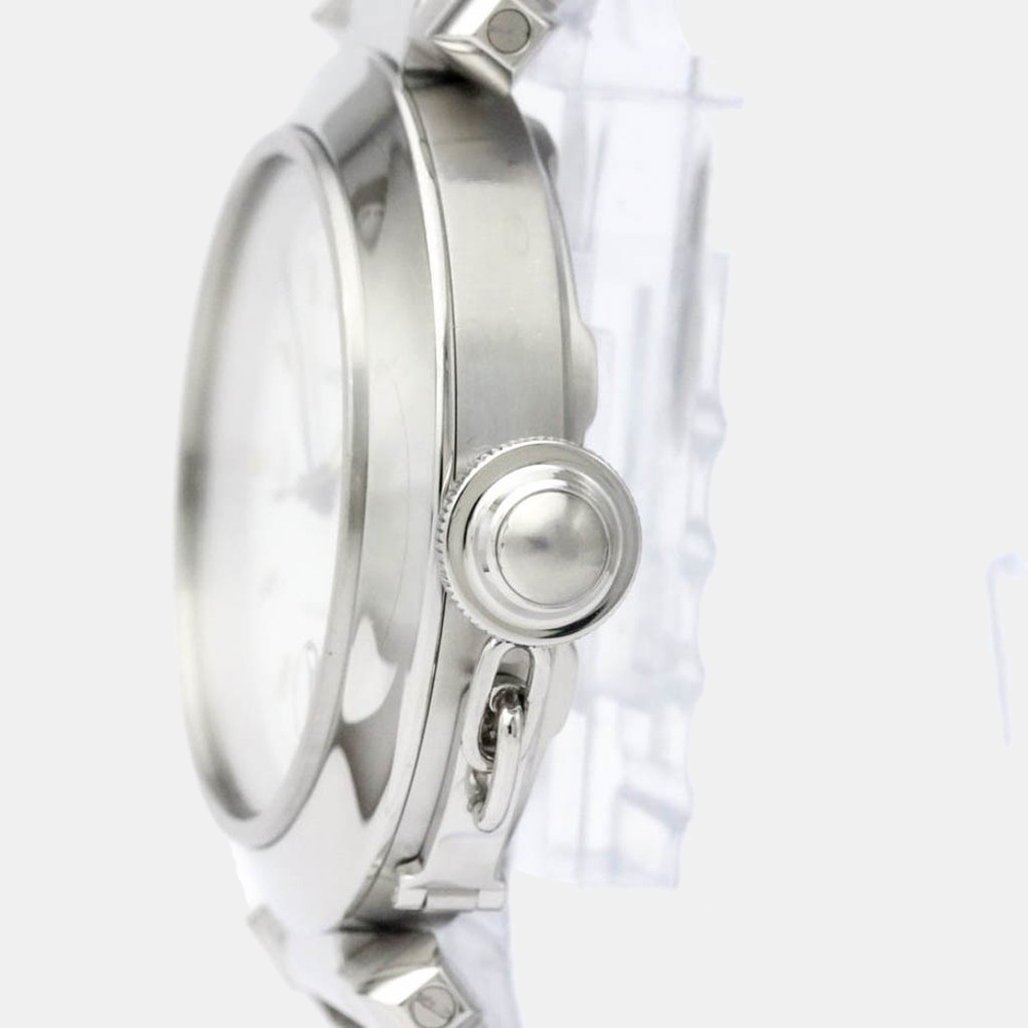 

Cartier White Stainless Steel Pasha C de Cartier W31015M7 Automatic Men's Wristwatch 35 mm