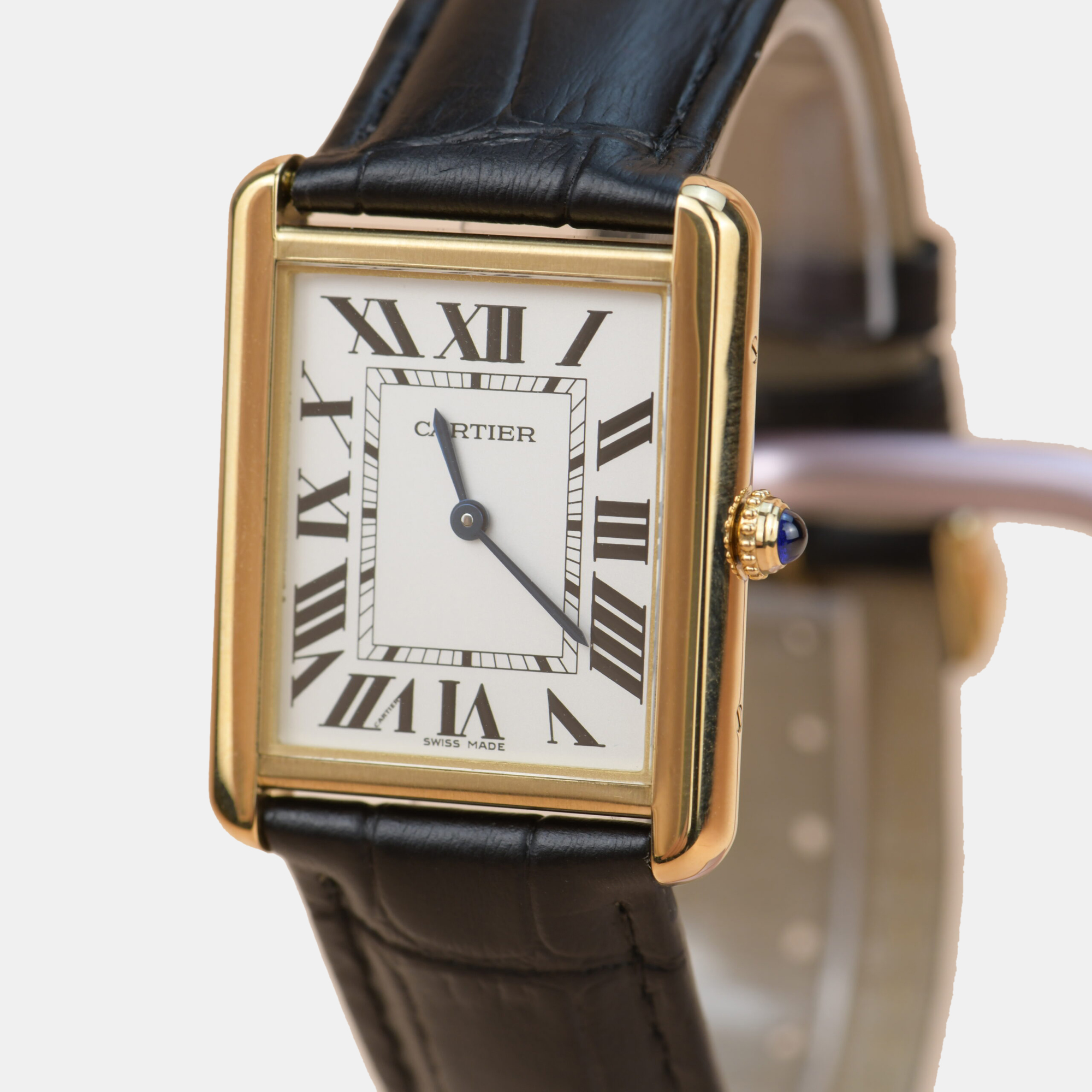 

Cartier Tank Solo 18k Yellow Gold Watch W5200004, Silver