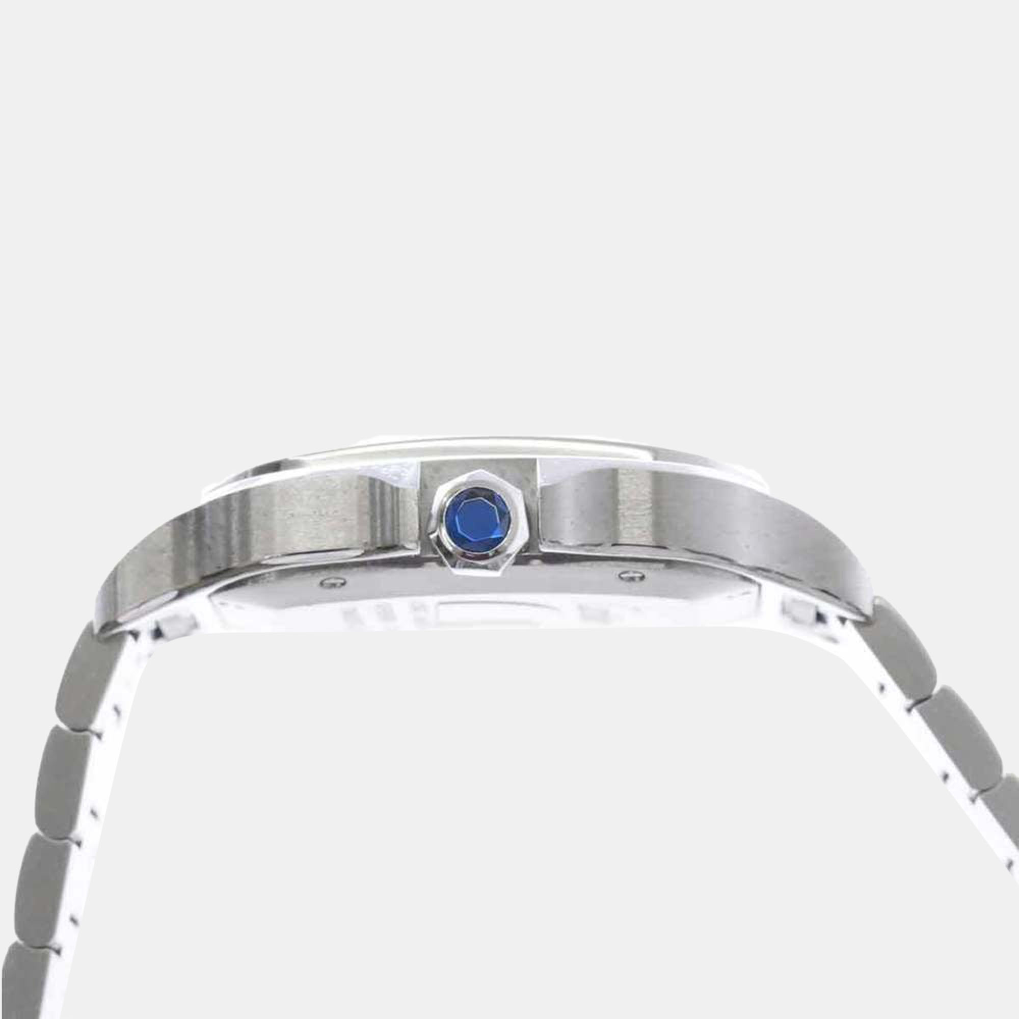 

Cartier Blue Stainless Steel Santos de Cartier WSSA0030 Automatic Men's Wristwatch 37 mm