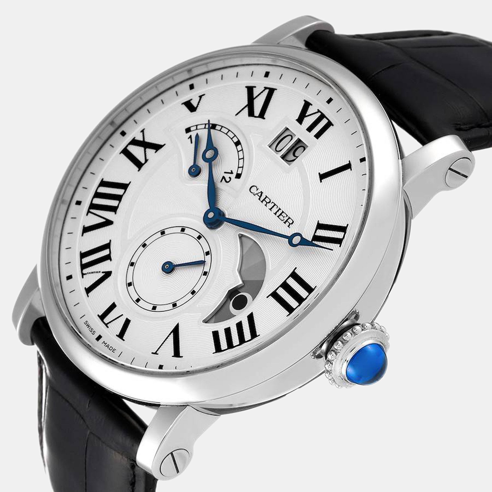 

Cartier Silver Stainless Steel Rotonde de Cartier W1556368 Automatic Men's Wristwatch 42 mm