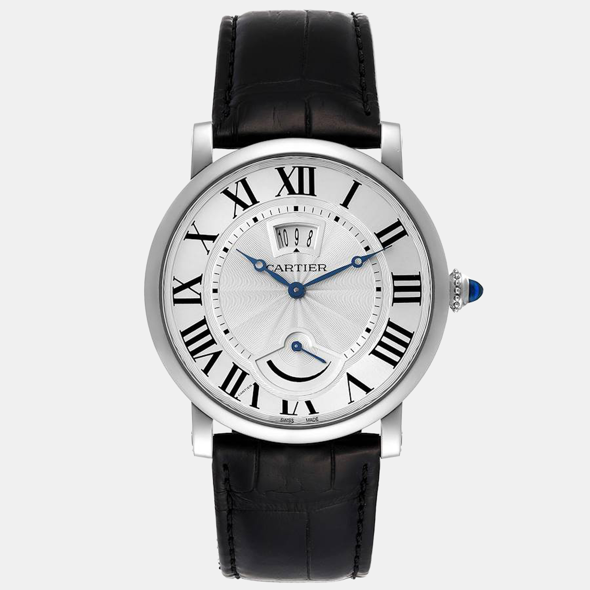 Pre-owned Cartier W1556369 Automatic Men's Wristwatch 40 Mm In Silver