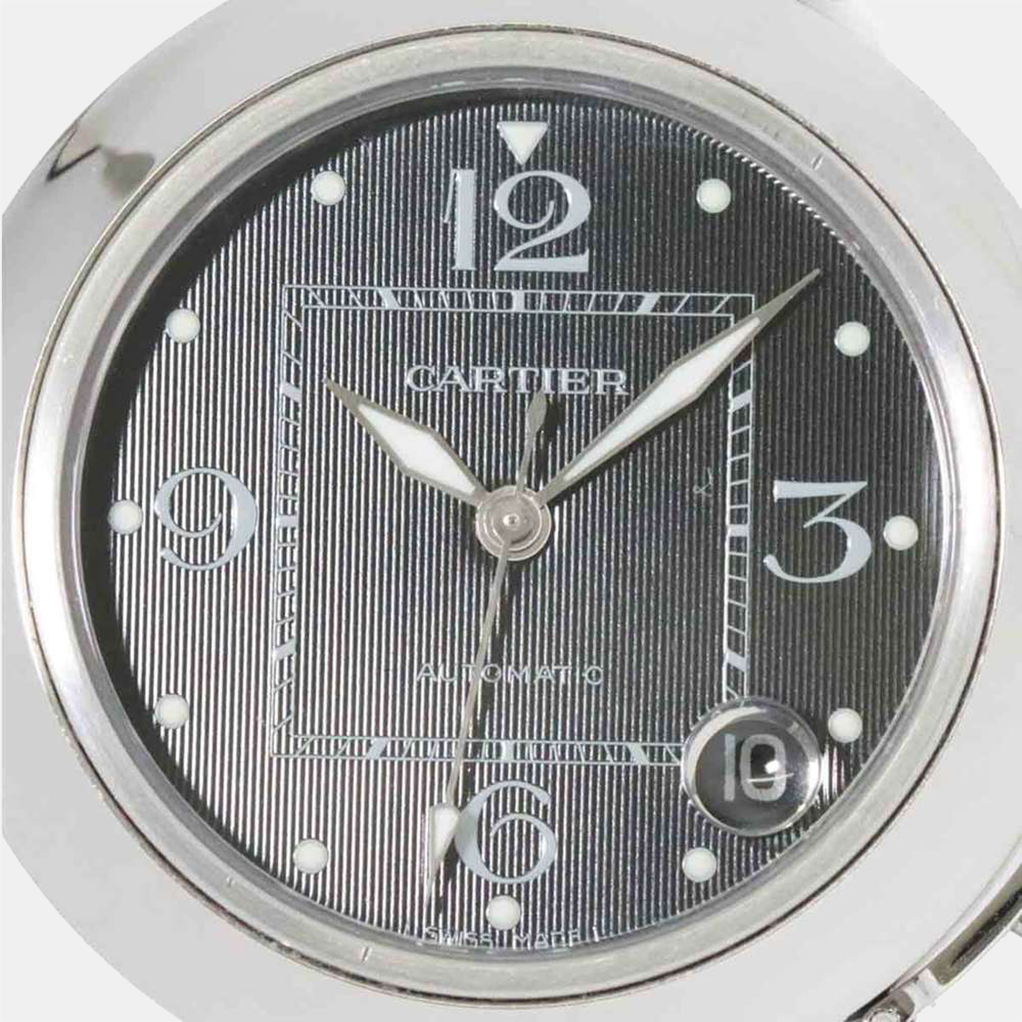 

Cartier Black Stainless Steel Pasha C de Cartier W3106099 Automatic Men's Wristwatch 35 mm