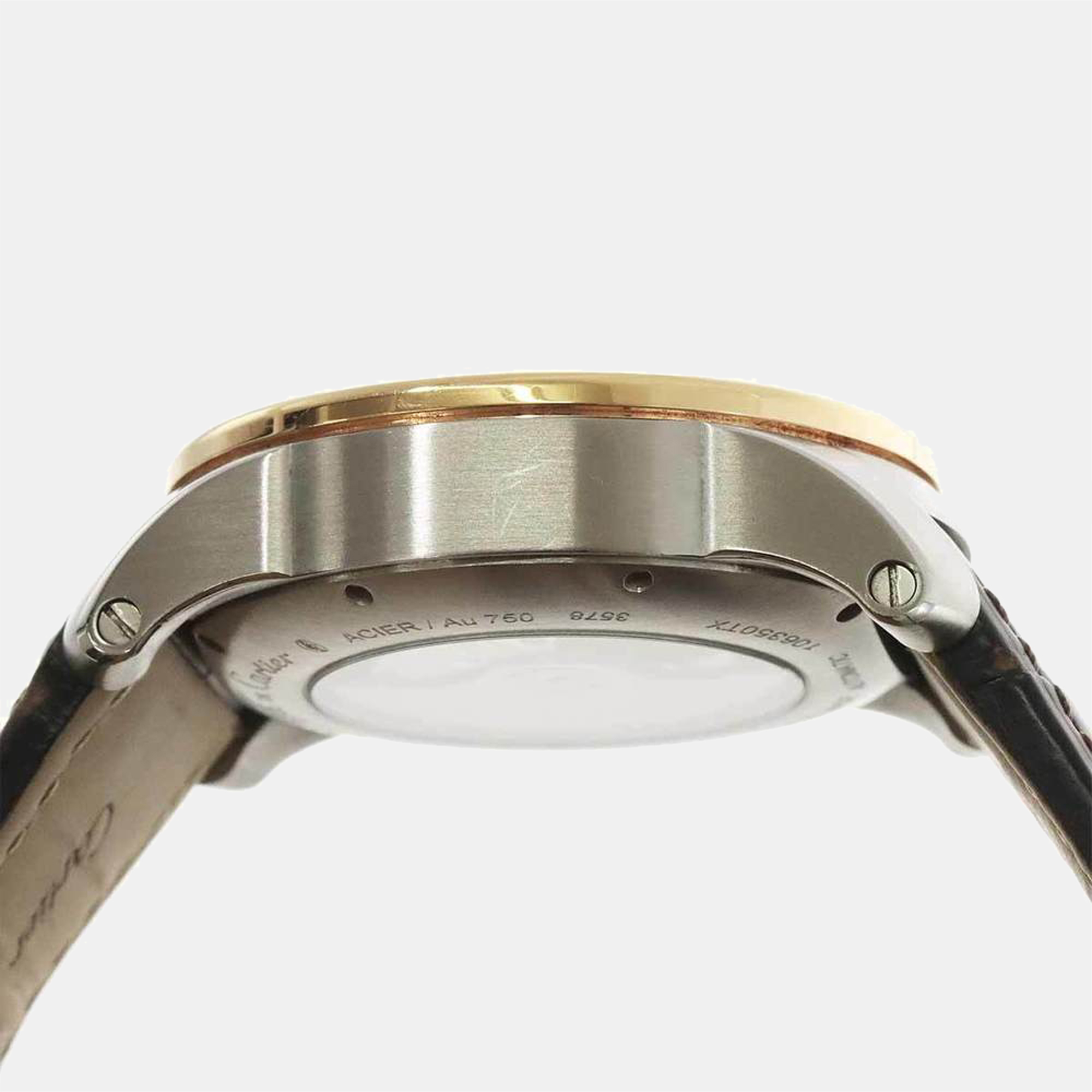 

Cartier Silver 18K Rose Gold And Stainless Steel Calibre de Cartier W7100043 Automatic Men's Wristwatch 42 mm