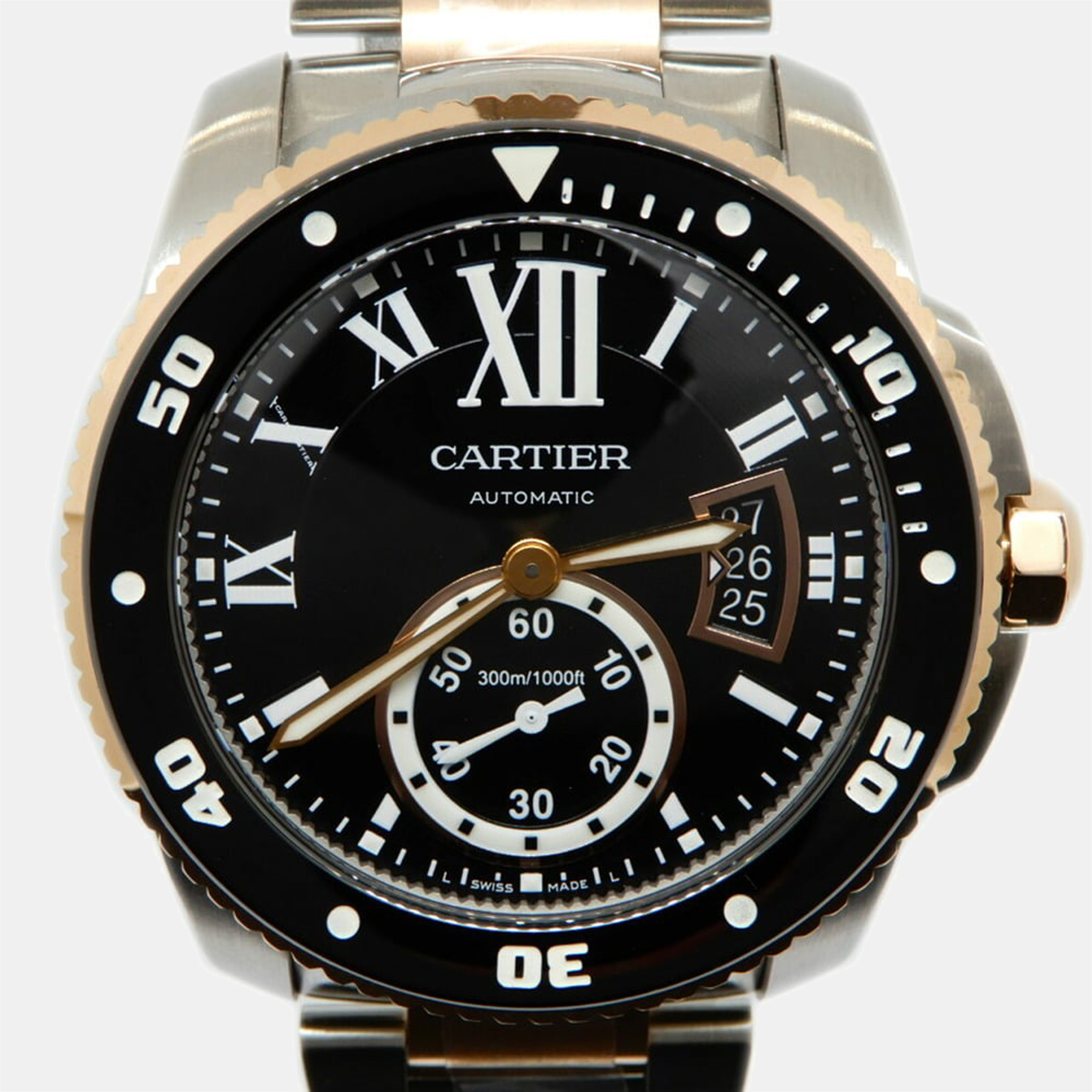 

Cartier Black Stainless Steel Calibre de Cartier W7100054 Automatic Men's Wristwatch 44 mm