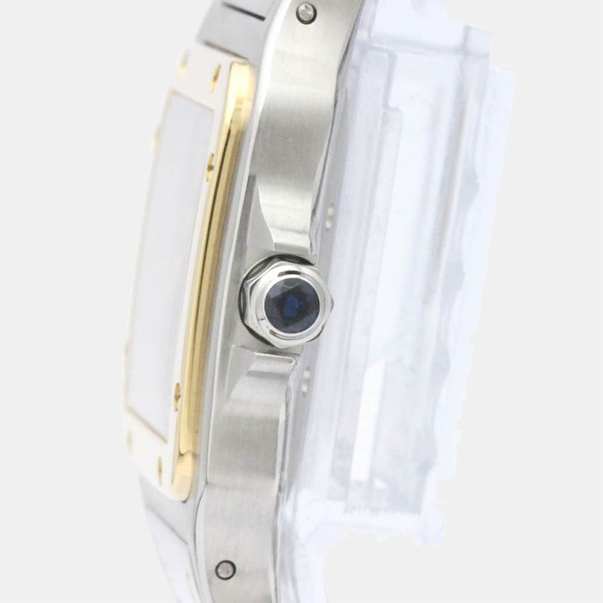 

Cartier Silver 18K Yellow Gold And Stainless Steel Santos Galbee W20041C4 Automatic Men's Wristwatch 29 mm