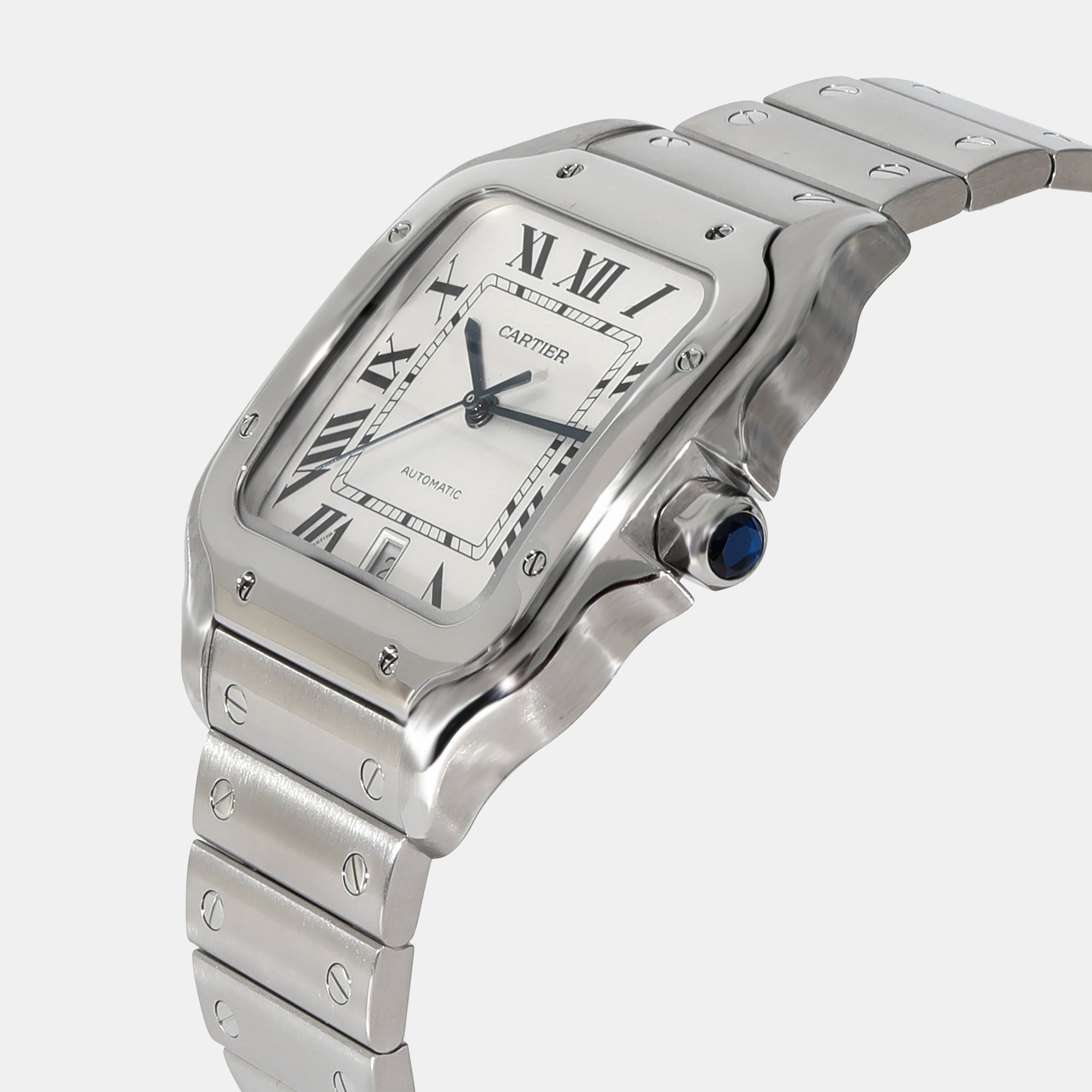 

Cartier White Stainless Steel Santos WSSA0009 Automatic Men's Wristwatch 40 mm