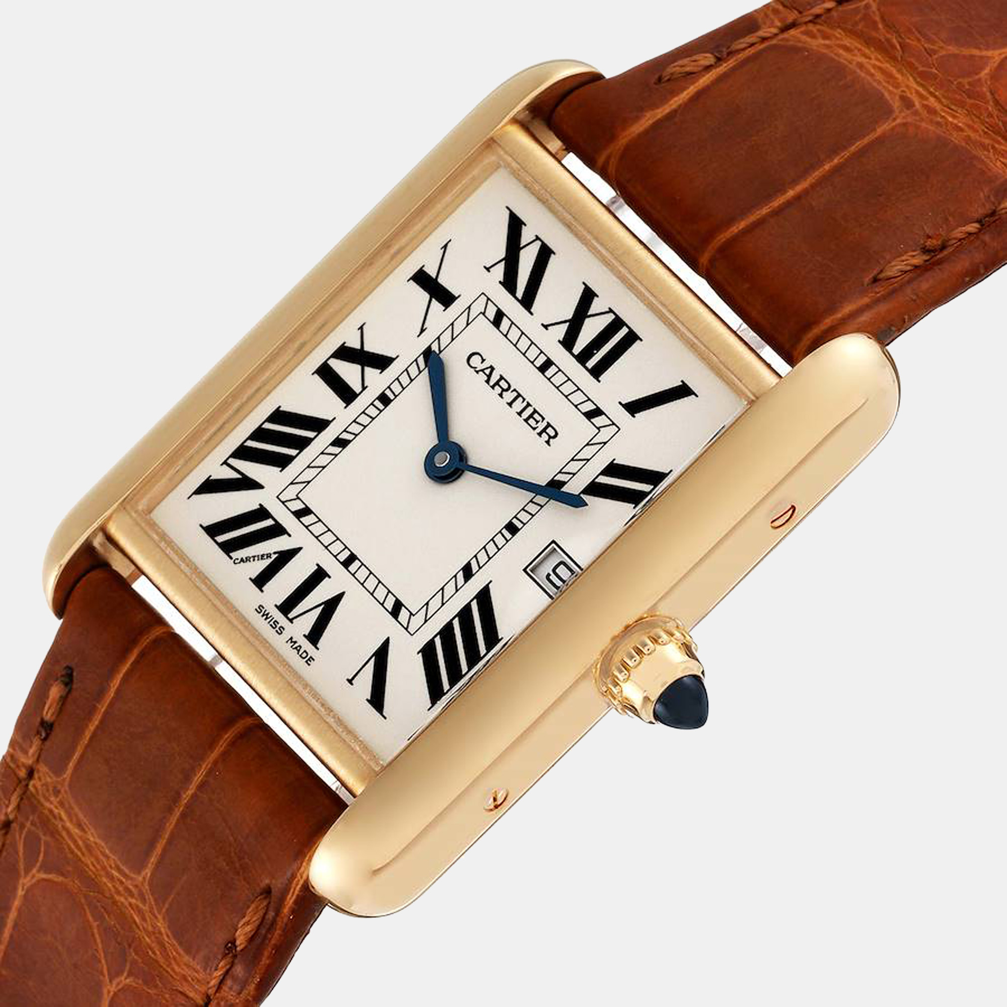 

Cartier Silver 18K Yellow Gold Tank Louis W1529756 Men's Wristwatch 33 mm