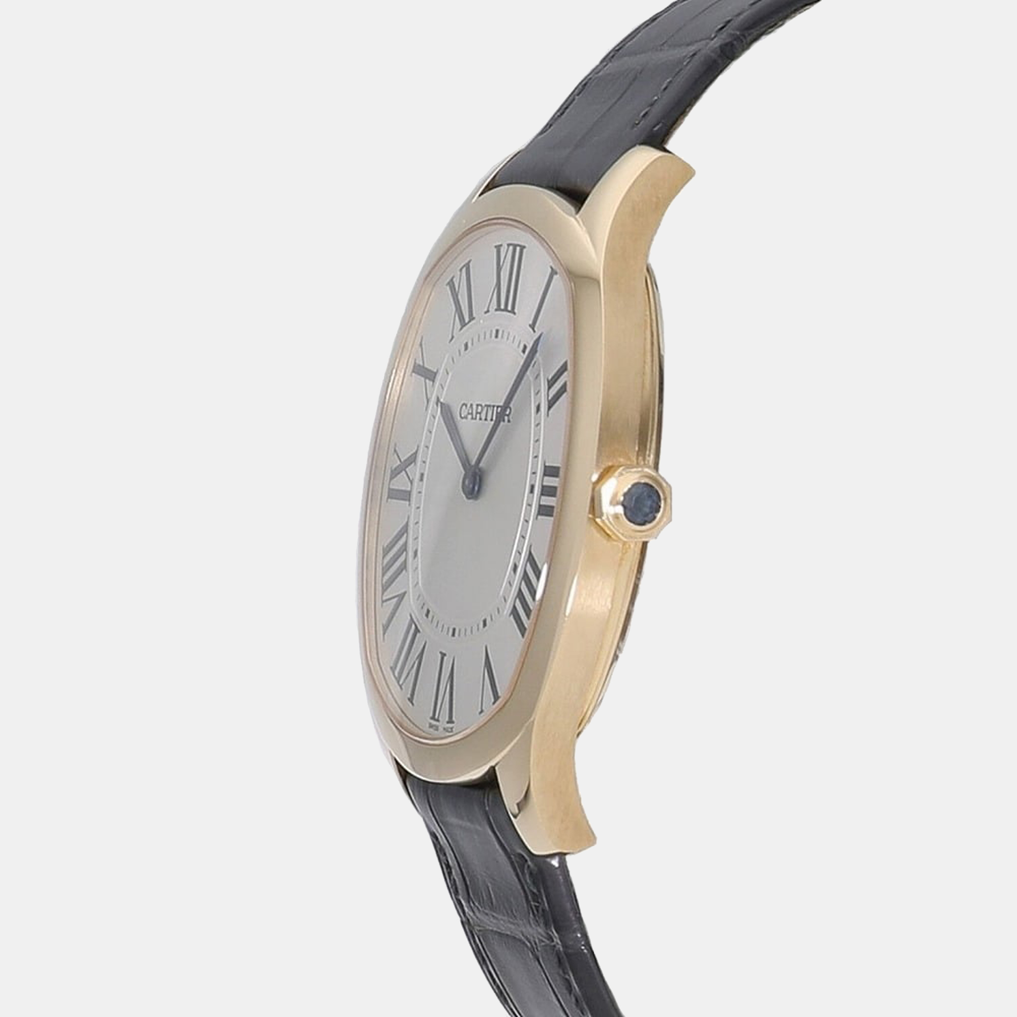

Cartier Silver 18k Yellow Gold Drive WGNM0011 Men's Wristwatch 39 mm