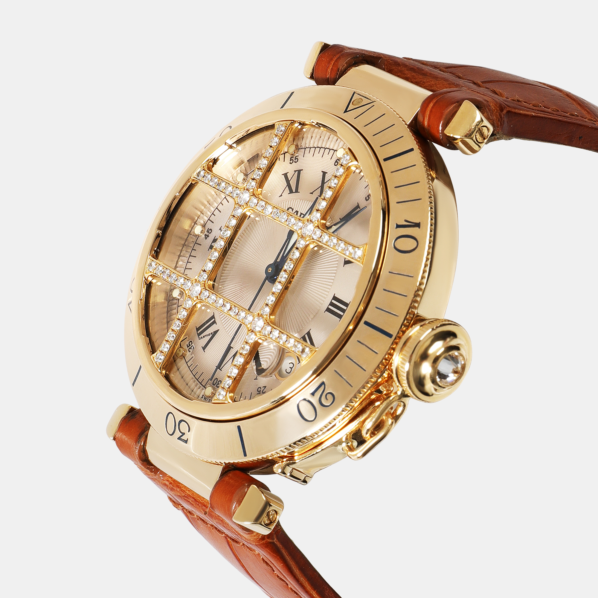 

Cartier Pasha 1023 Men's Watch in 18kt Yellow Gold, Silver