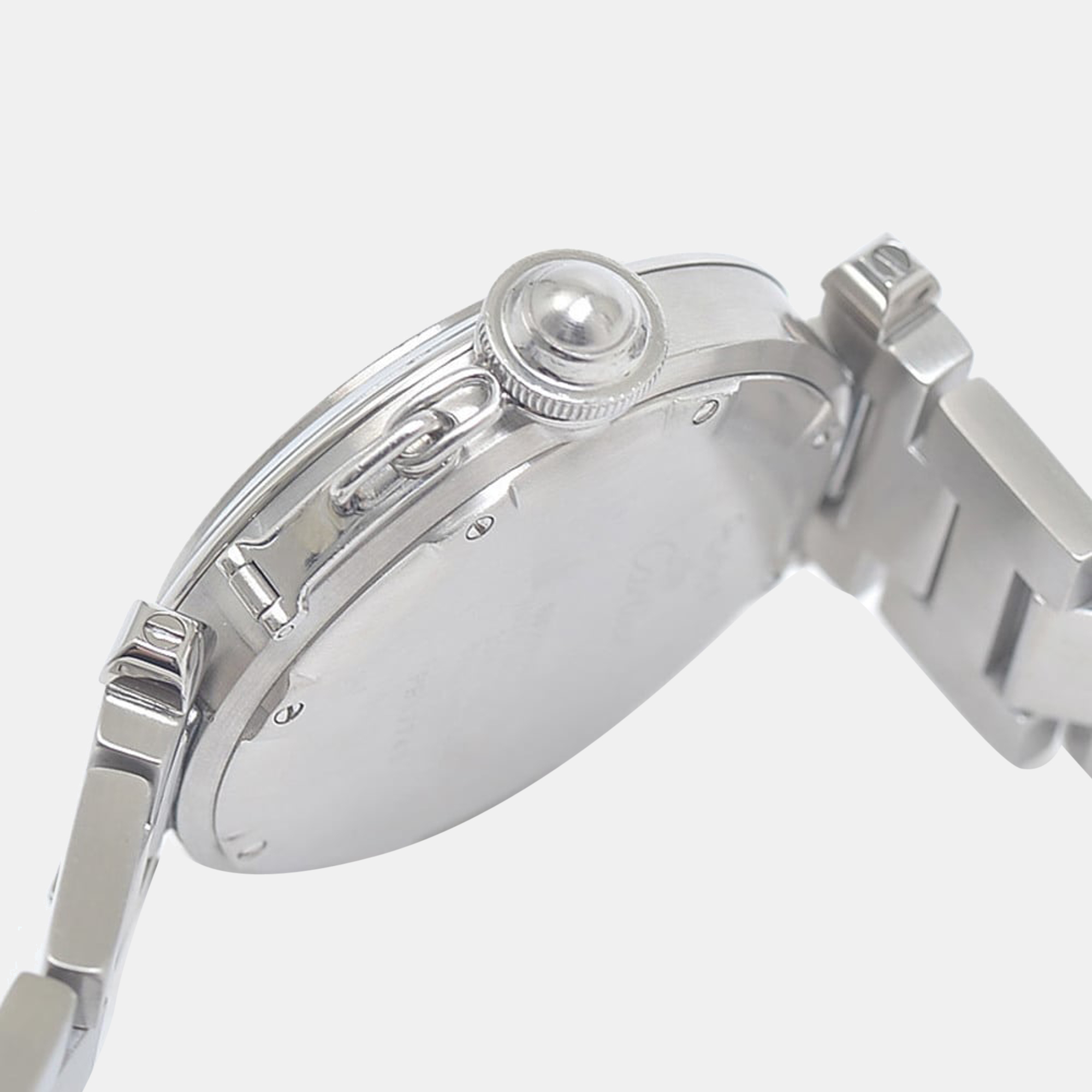 

Cartier White Stainless Steel Pasha C W31015M7 Automatic Men's Wristwatch 35 mm