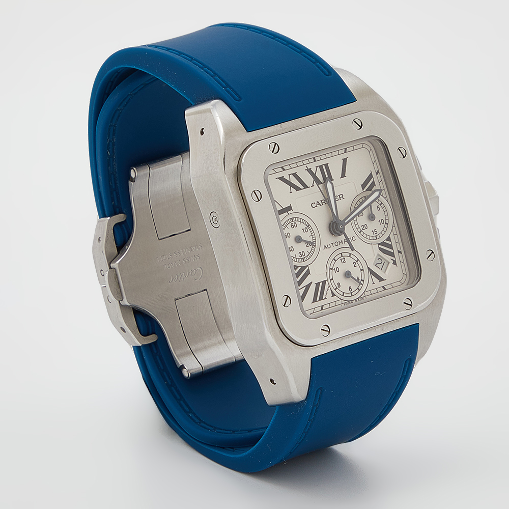 

Cartier Blue Steel, Silicon Santos Chrono ; 2013 Watch, White
