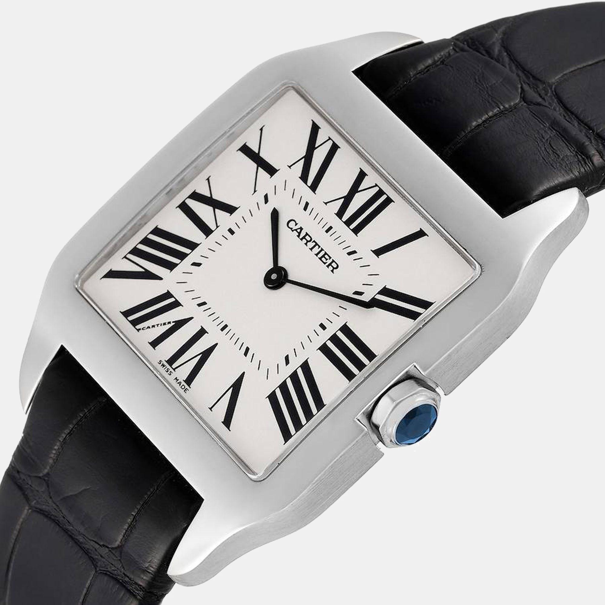 

Cartier Santos Dumont White Gold Silver Dial Mens Watch W2007051