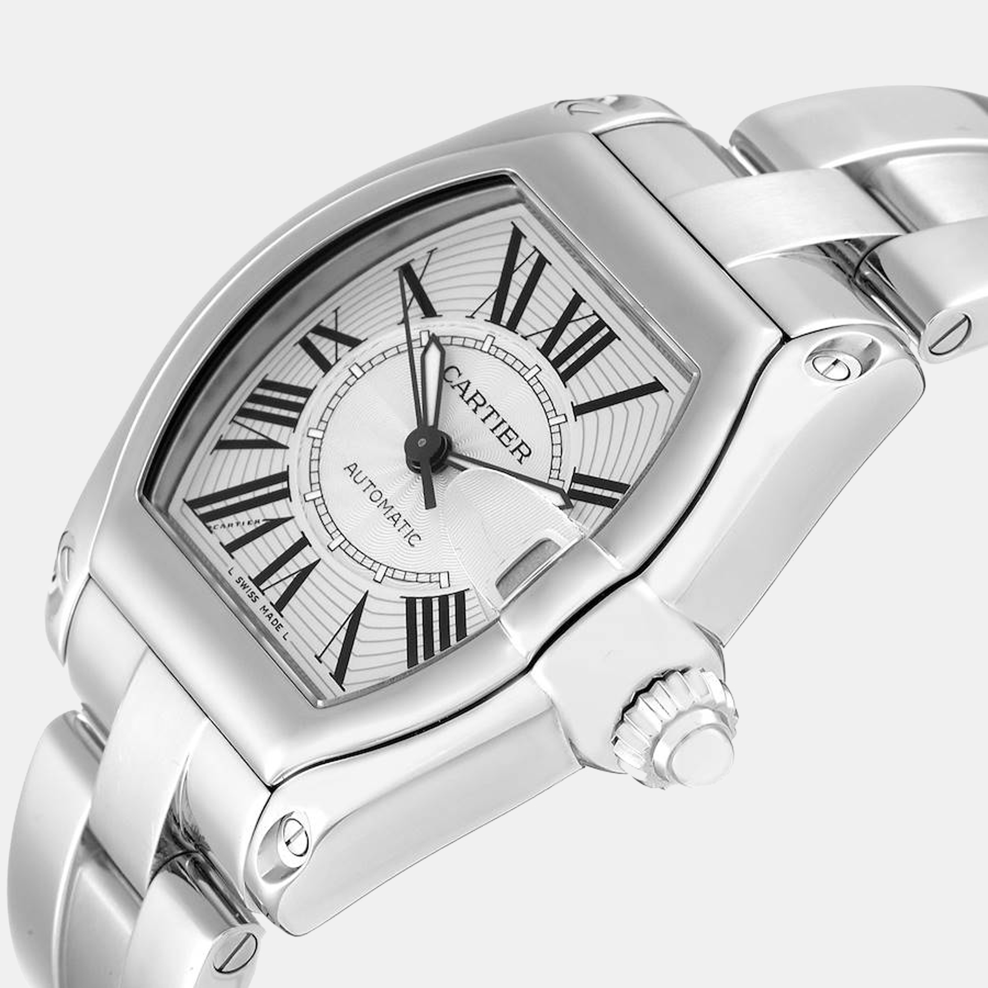 

Cartier Roadster Large Silver Dial Steel Mens Watch W62025V3