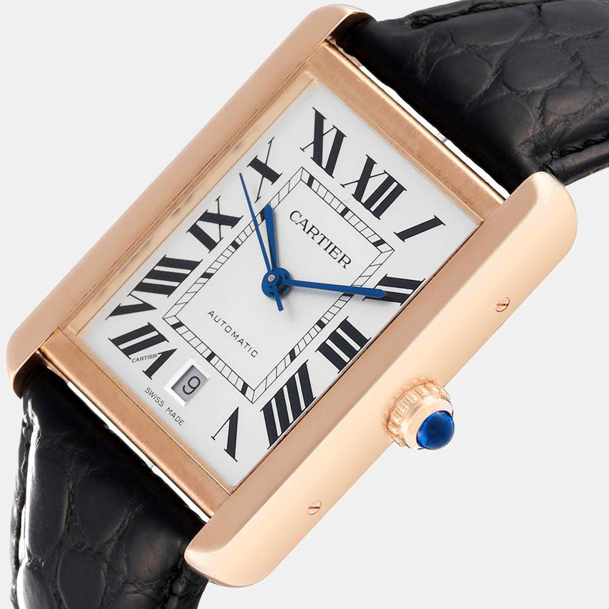

Cartier Tank Solo XL Rose Gold Silver Dial Mens Watch W5200026