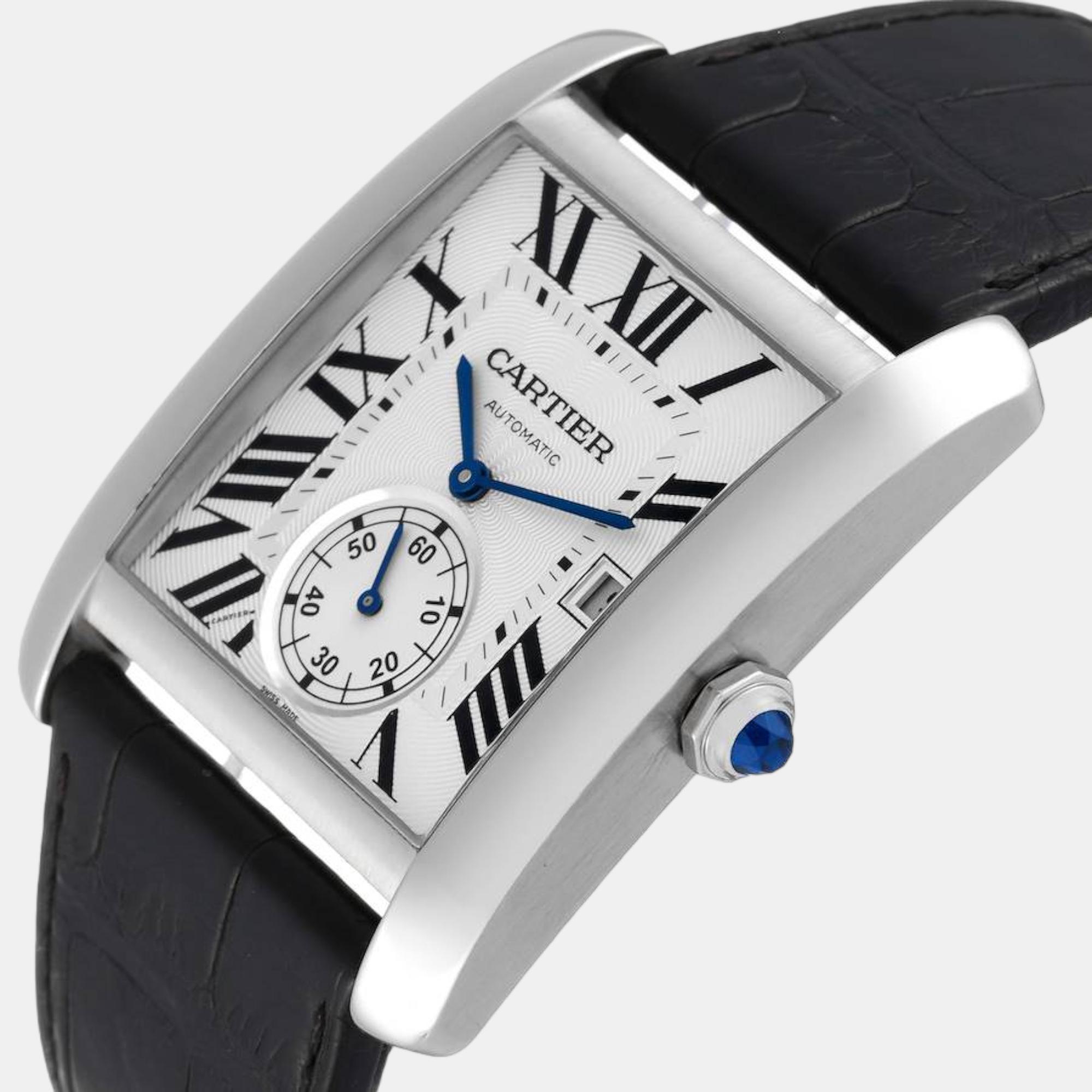 

Cartier Tank MC Silver Dial Steel Mens Watch W5330003