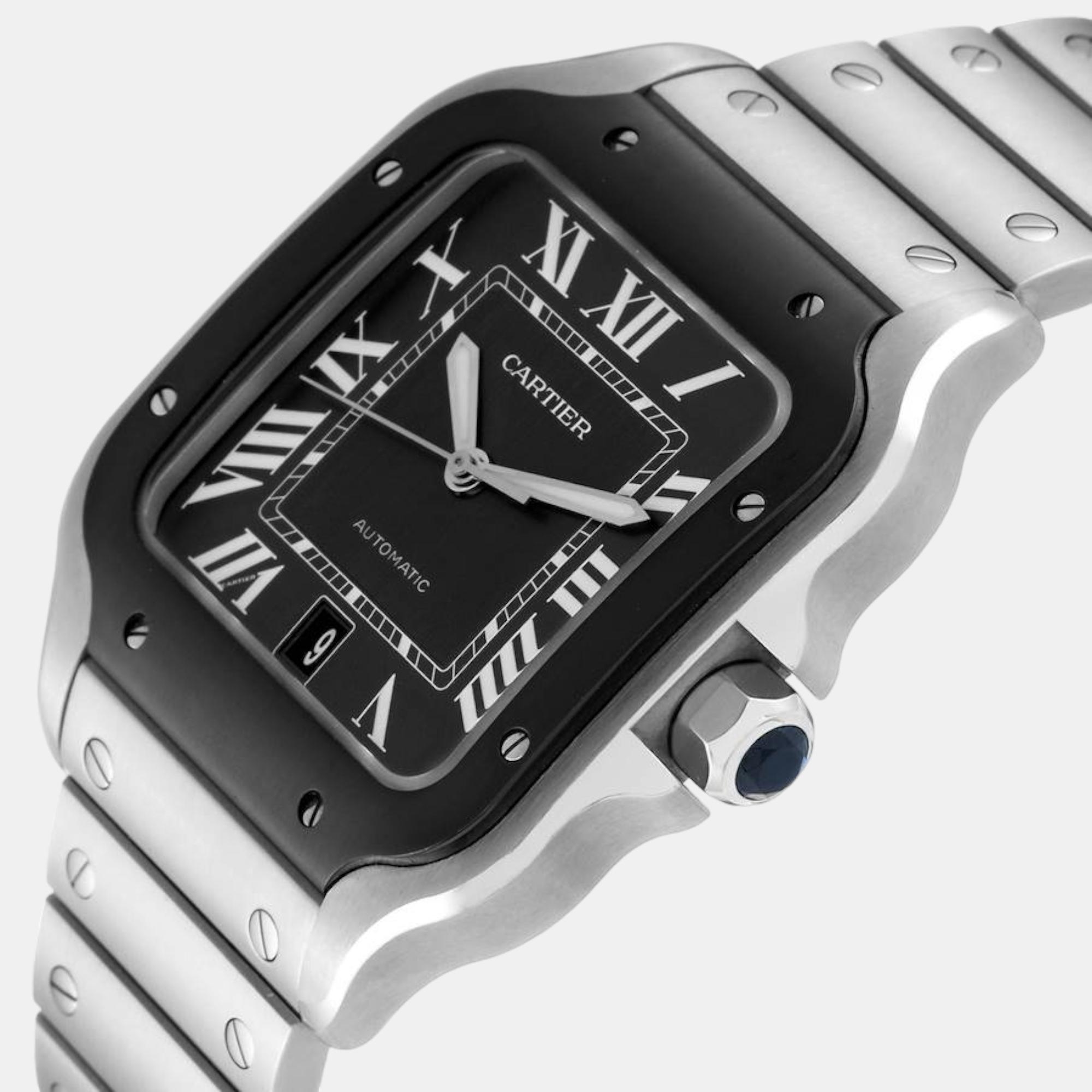 

Cartier Santos Steel DLC Grey Dial Men's Watch WSSA0037