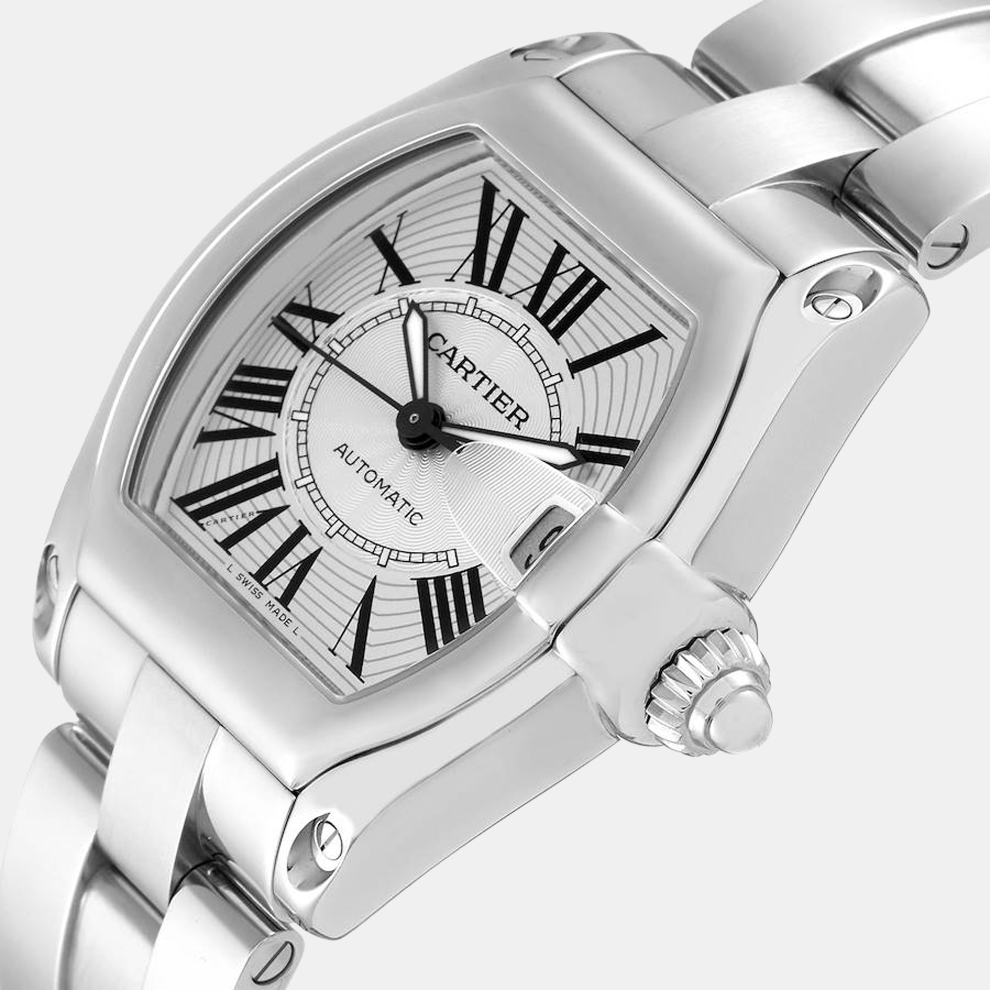 

Cartier Roadster Large Silver Dial Steel Men's Watch W62025V3 38 x 43 mm