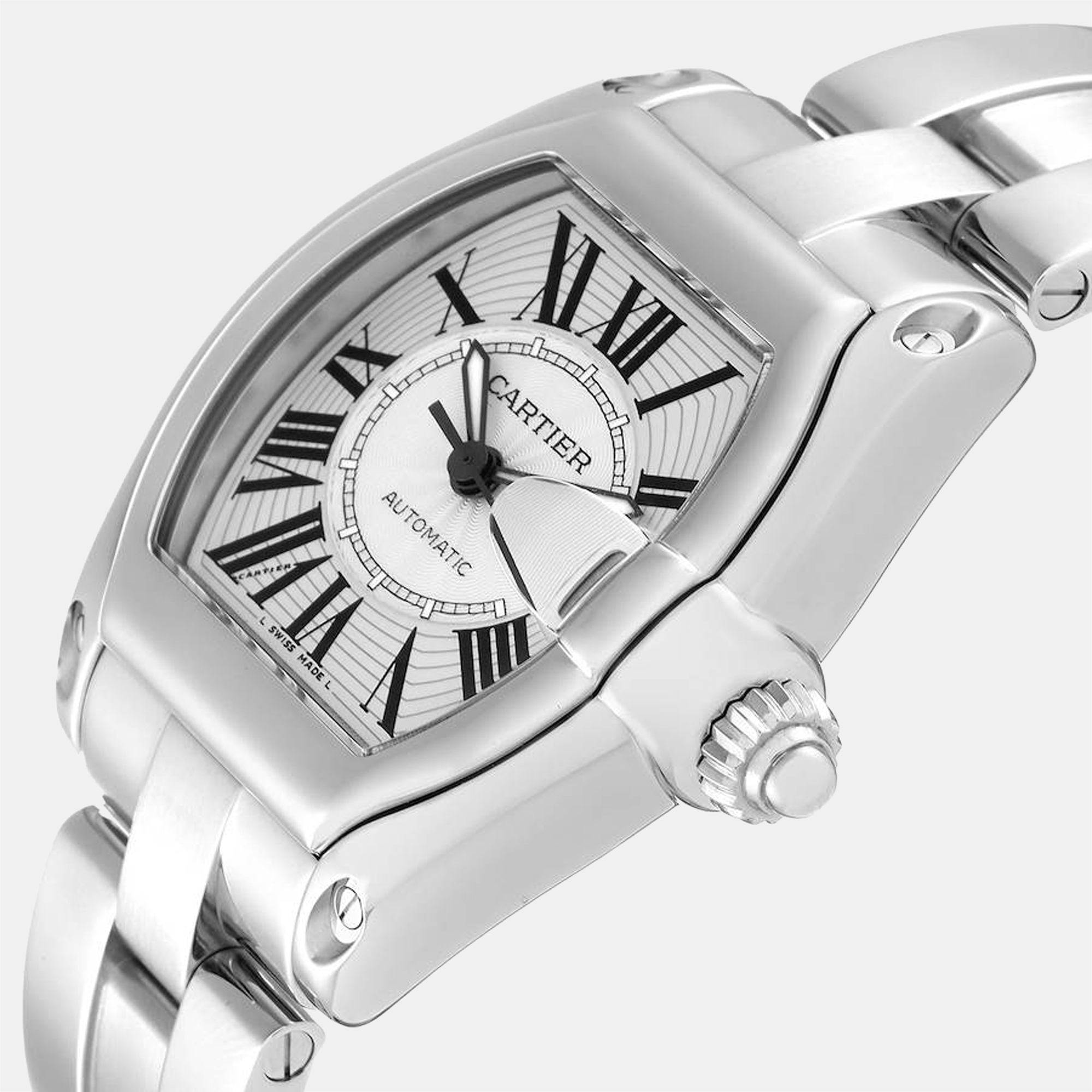 

Cartier Roadster Large Silver Dial Steel Men's Watch W62025V3 38 x 43 mm