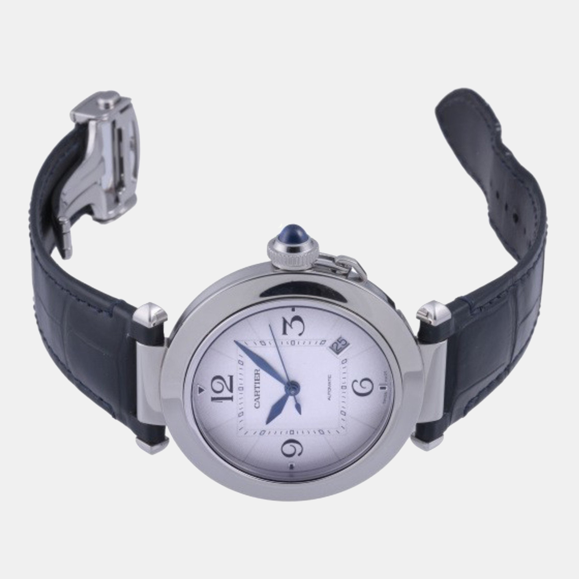 

Cartier Silver Stainless Steel Pasha C de Cartier WSPA0100 Automatic Men's Wristwatch 41 mm