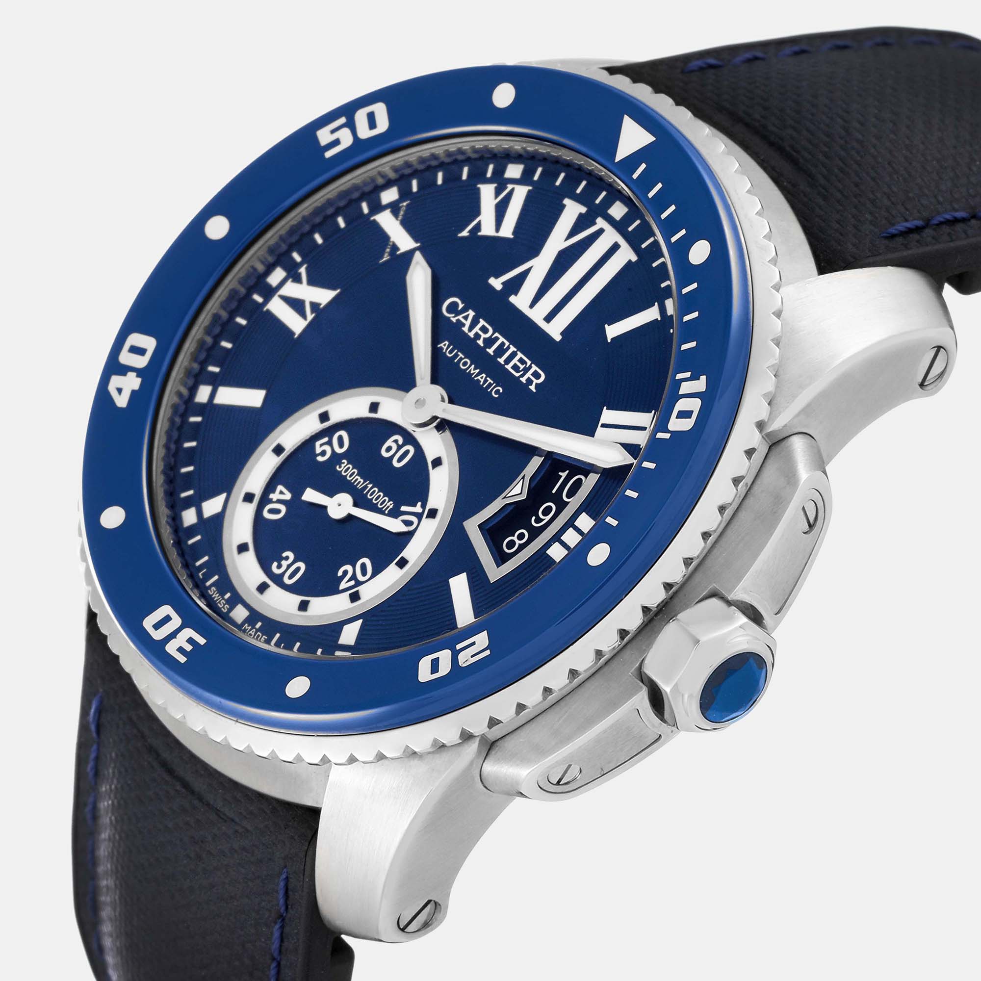 

Cartier Calibre Diver Blue Dial Steel Men's Watch WSCA0010 42 mm