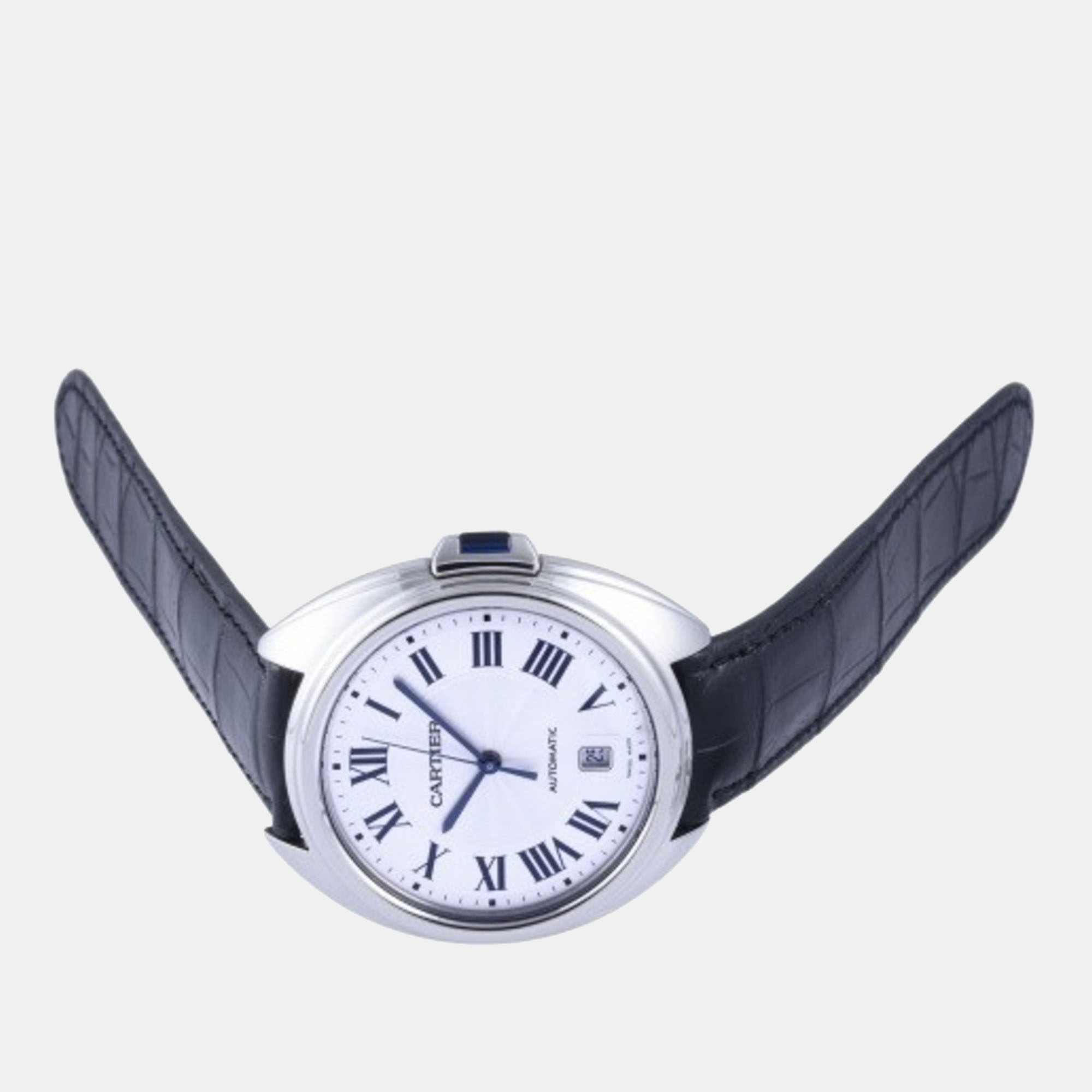 

Cartier Silver Stainless Steel Cle de Cartier WSCL0018 Automatic Men's Wristwatch 40 mm