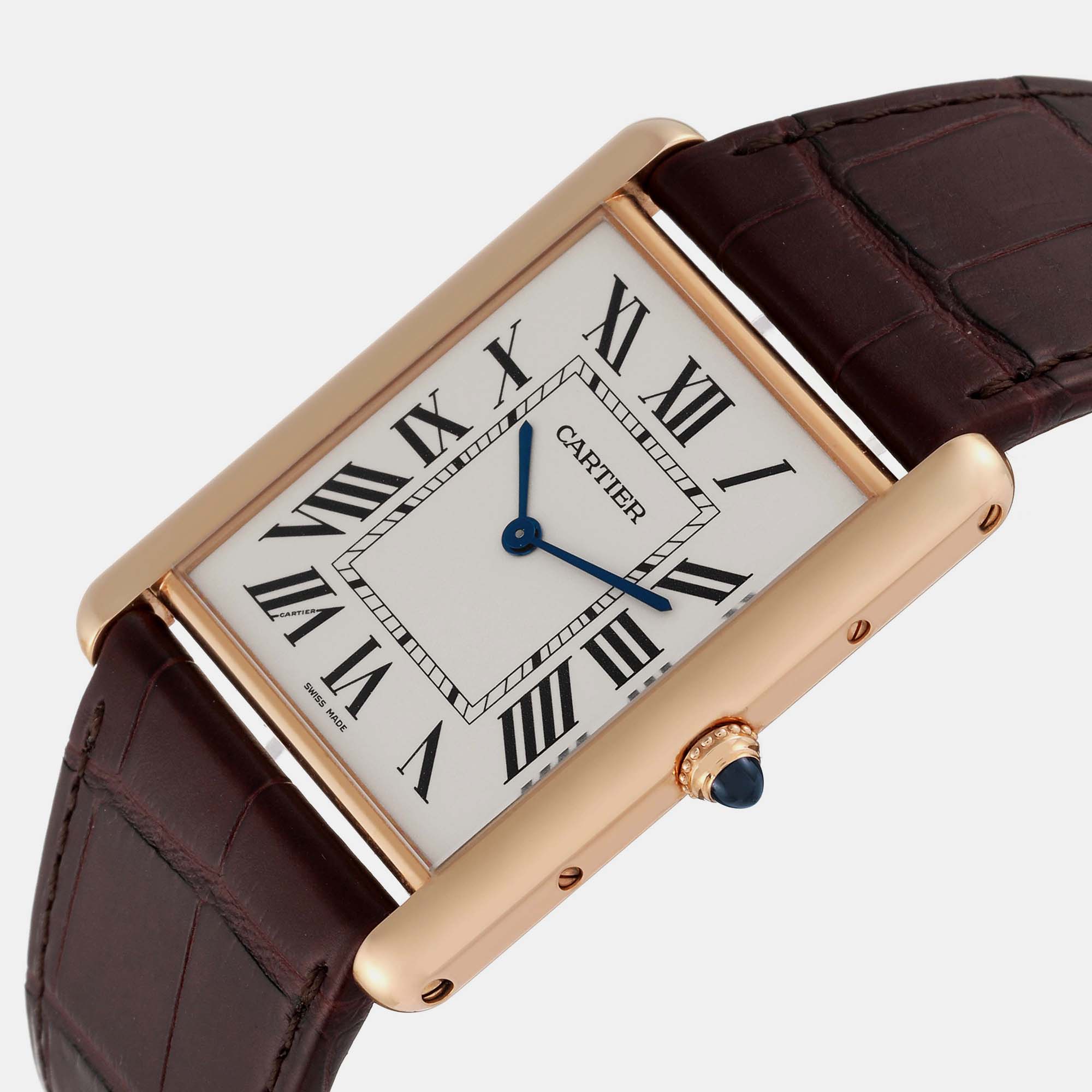 

Cartier Tank Louis  Rose Gold Manual Winding Mens Watch W1560017 40.4 mm x 34.92 mm, Silver