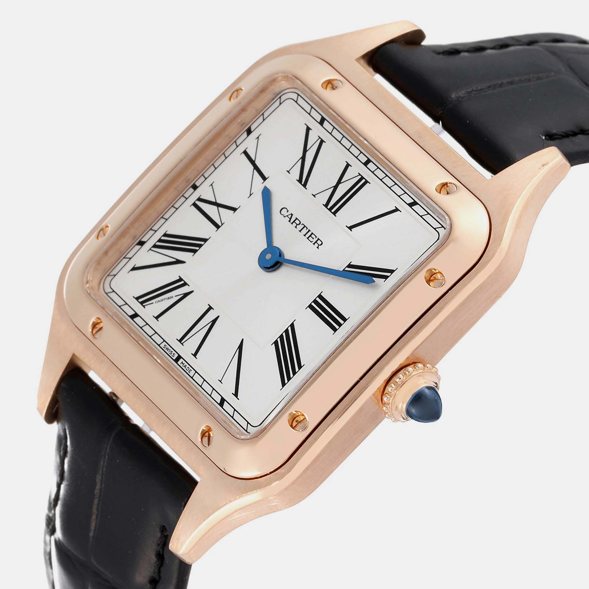 

Cartier Santos Dumont Large Rose Gold Silver Dial Mens Watch WGSA0021 43.5 mm x 31.4 mm