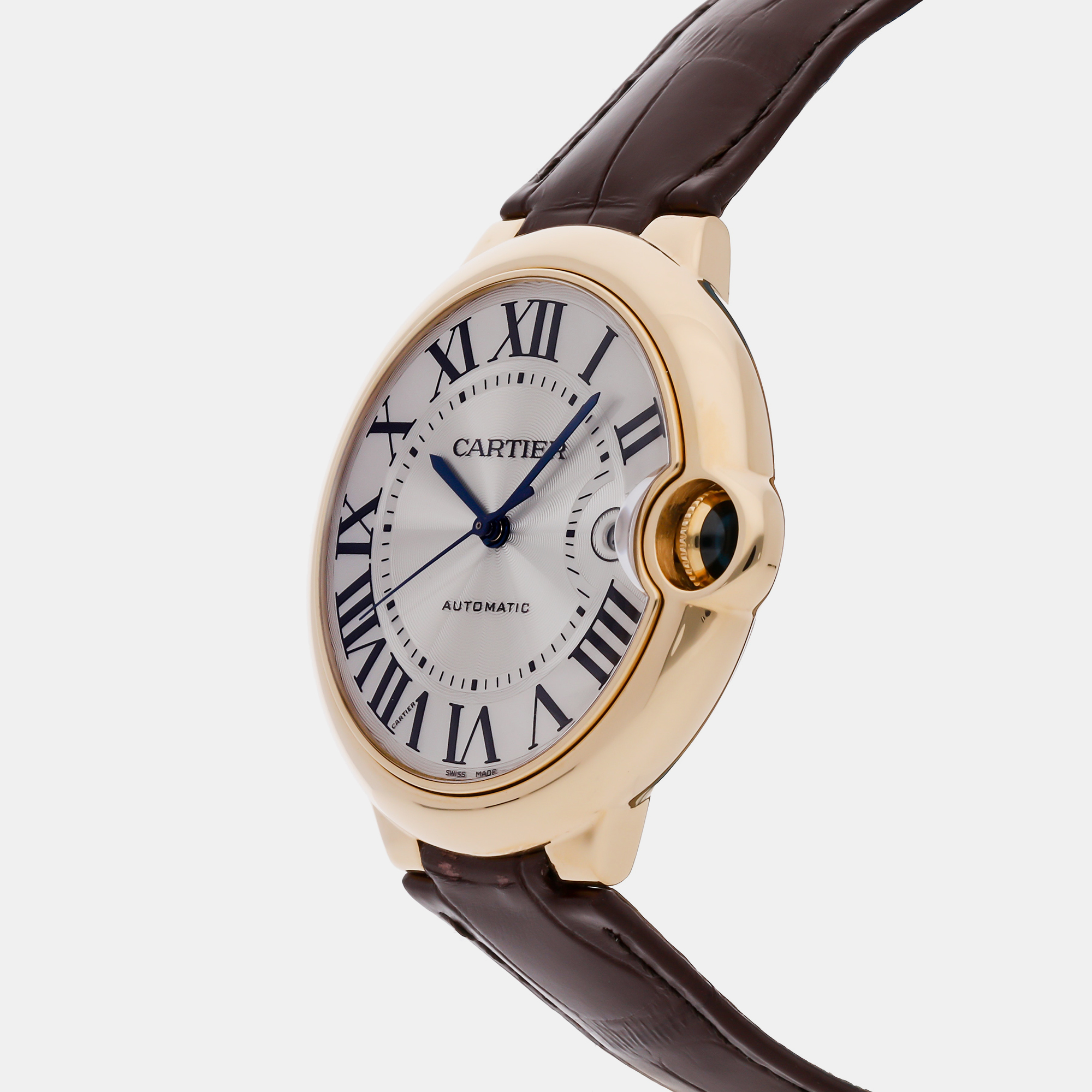

Cartier Silver 18k Yellow Gold Ballon Bleu W6900551 Automatic Men's Wristwatch 42 mm