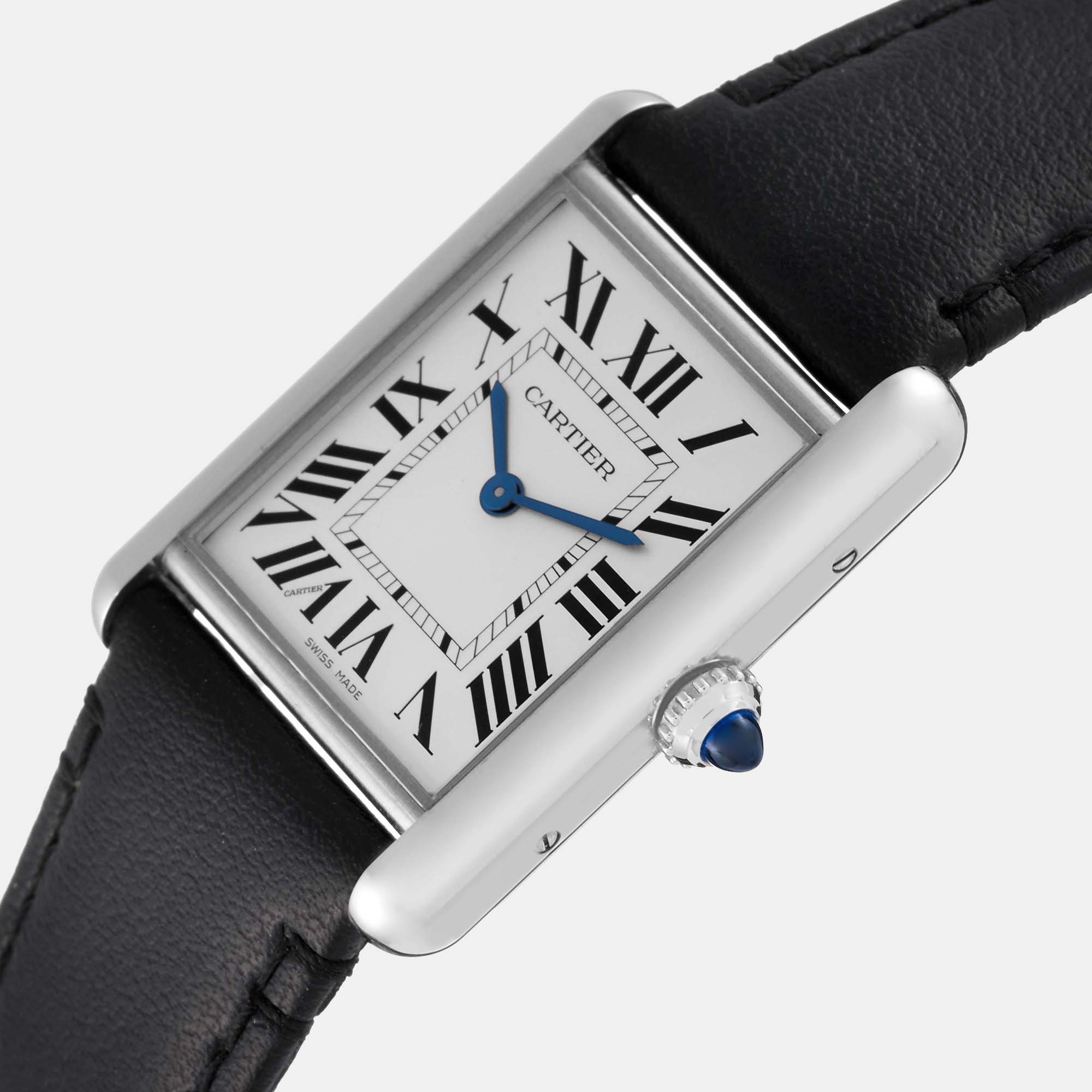 

Cartier Tank Must Large SolarBeat Steel Mens Watch WSTA0059 33.7 x 25.5 mm, White