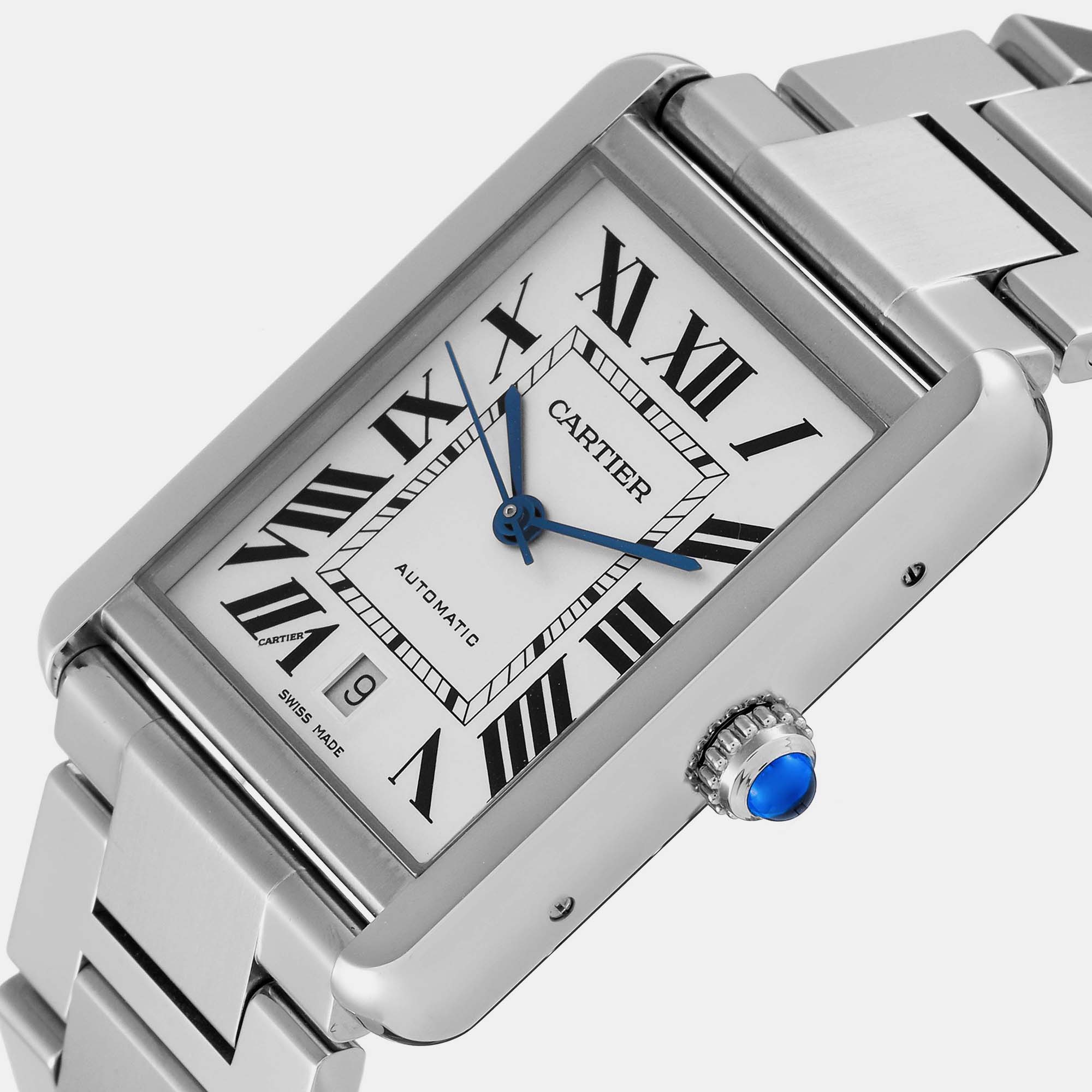 

Cartier Tank Solo XL Silver Dial Automatic Steel Mens Watch W5200028 31.0 x 40.85 mm, White