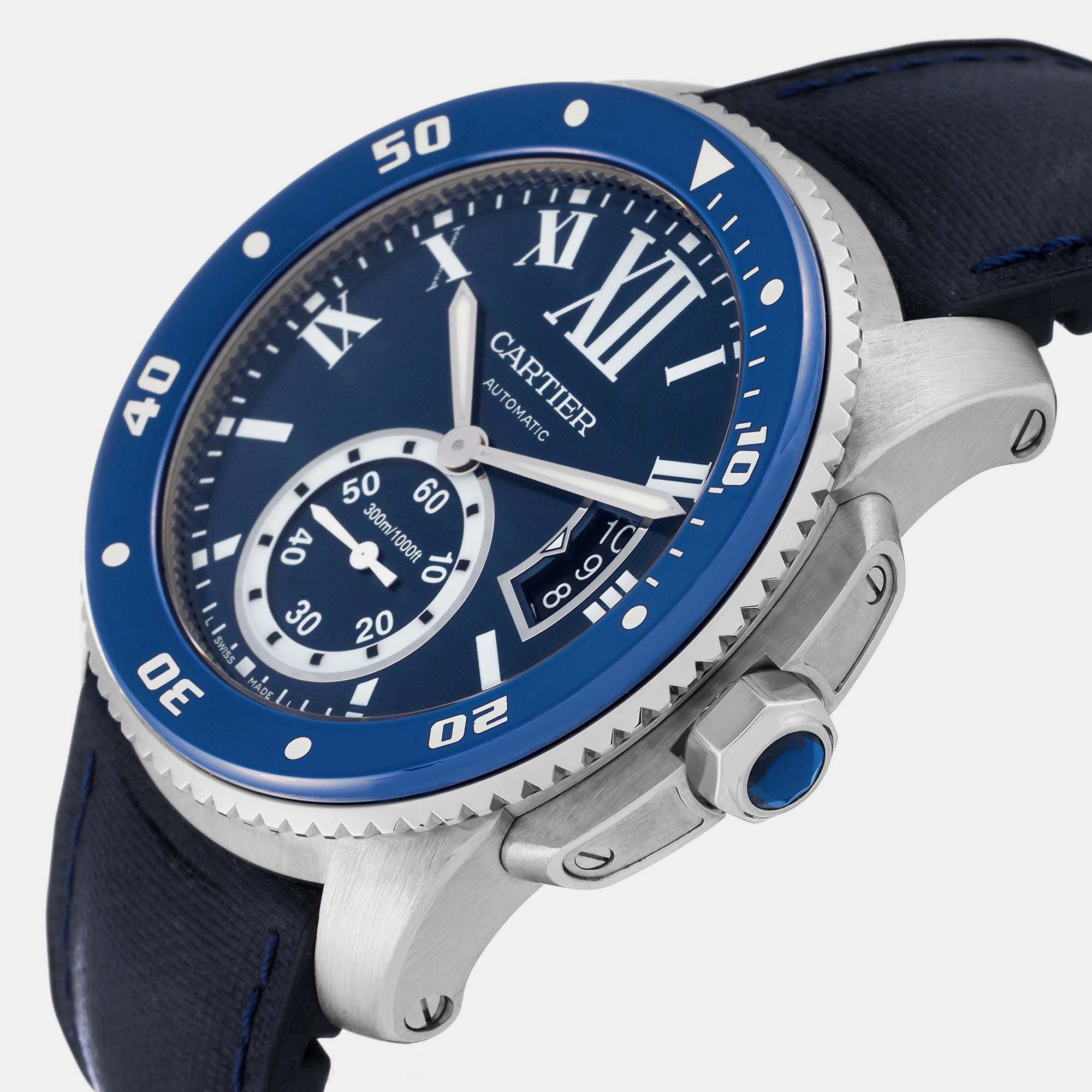 

Cartier Calibre Diver Blue Dial Steel Men's Watch WSCA0010 42 mm