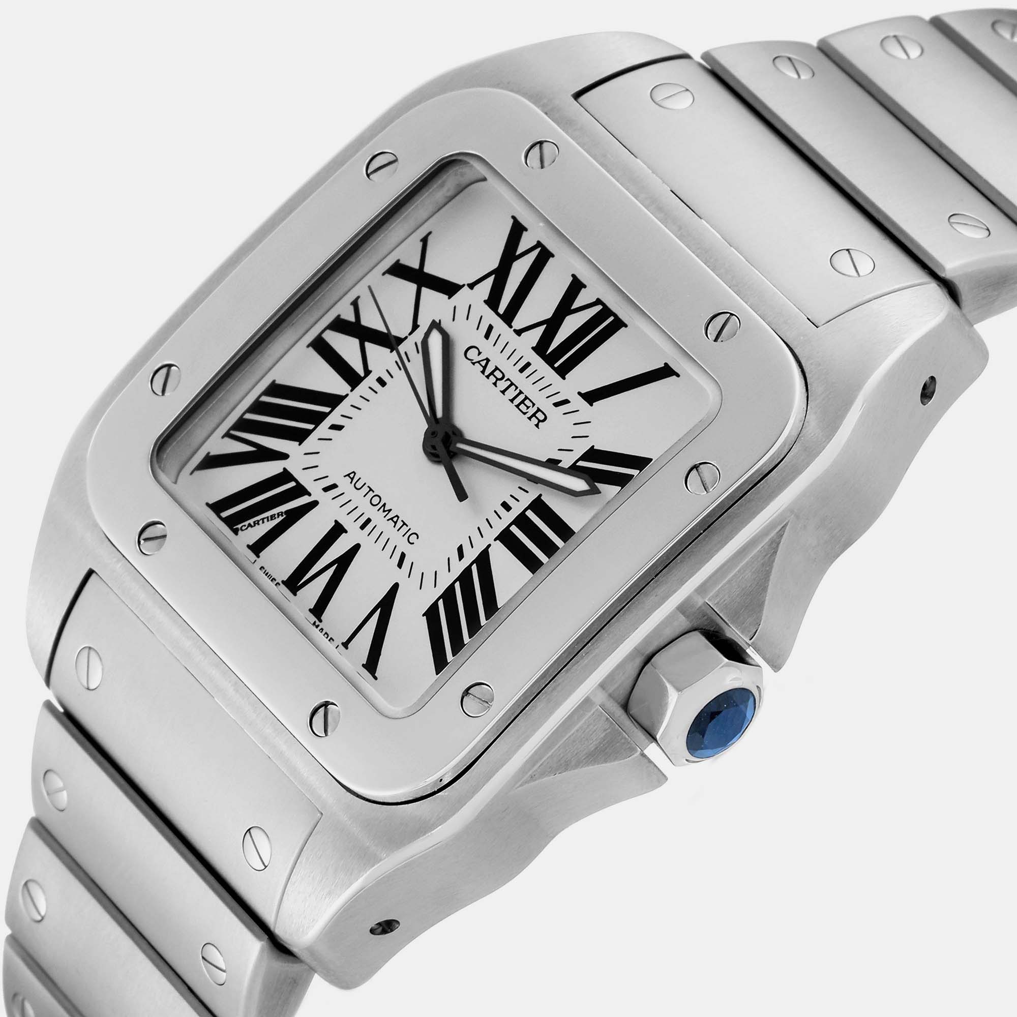 

Cartier Santos 100 Automatic Large Steel Mens Watch W200737G 38 mm x 51 mm, Silver