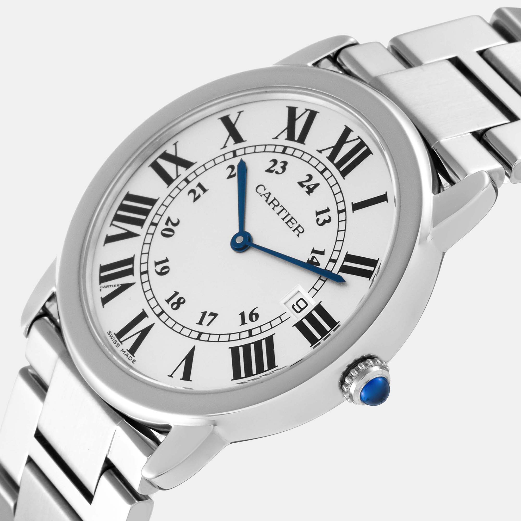 

Cartier Ronde Solo Large Steel Men's Watch W6701005 36 mm, Silver
