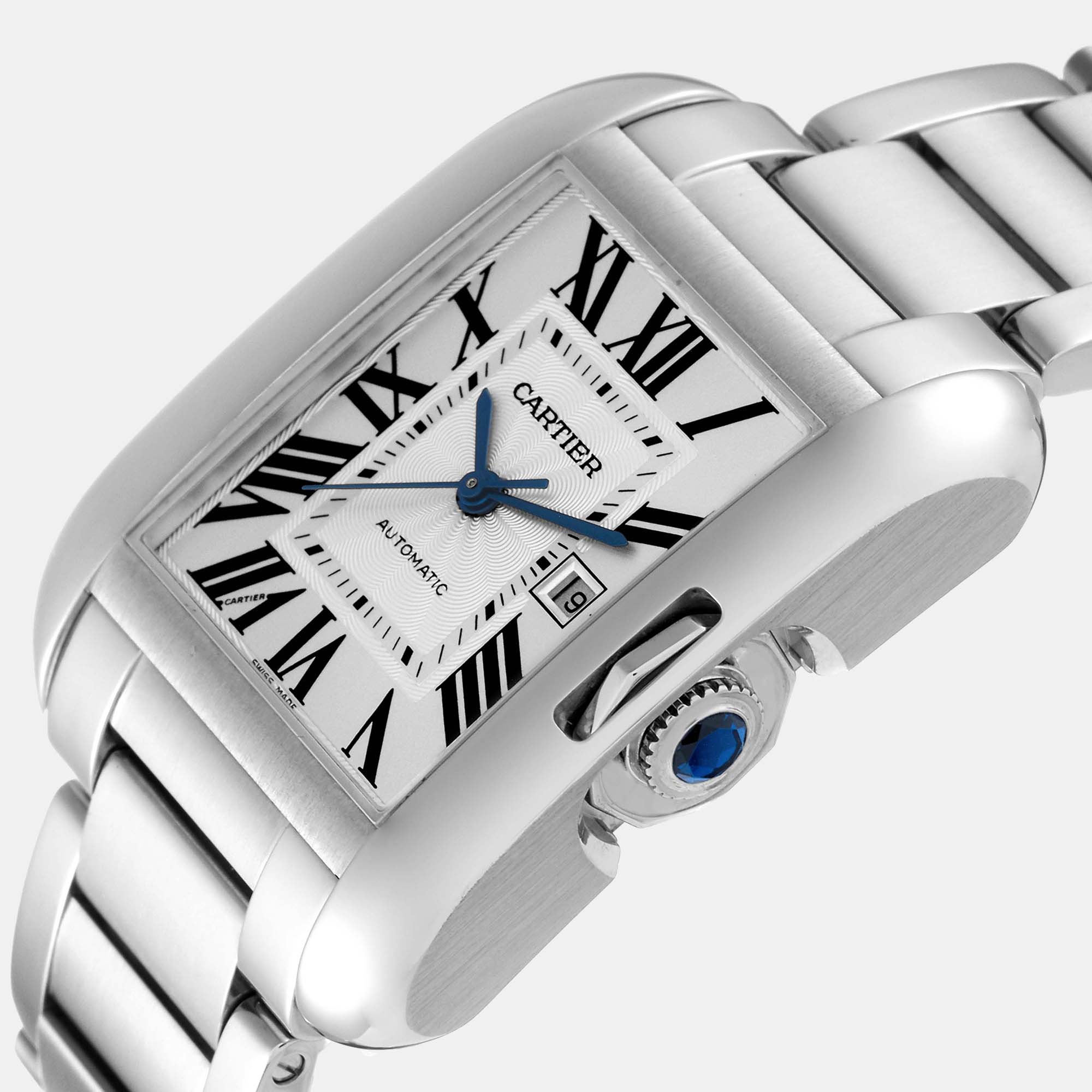 

Cartier Tank Anglaise Large Steel Automatic Mens Watch W5310009 39.2 mm x 29.8 mm, Silver