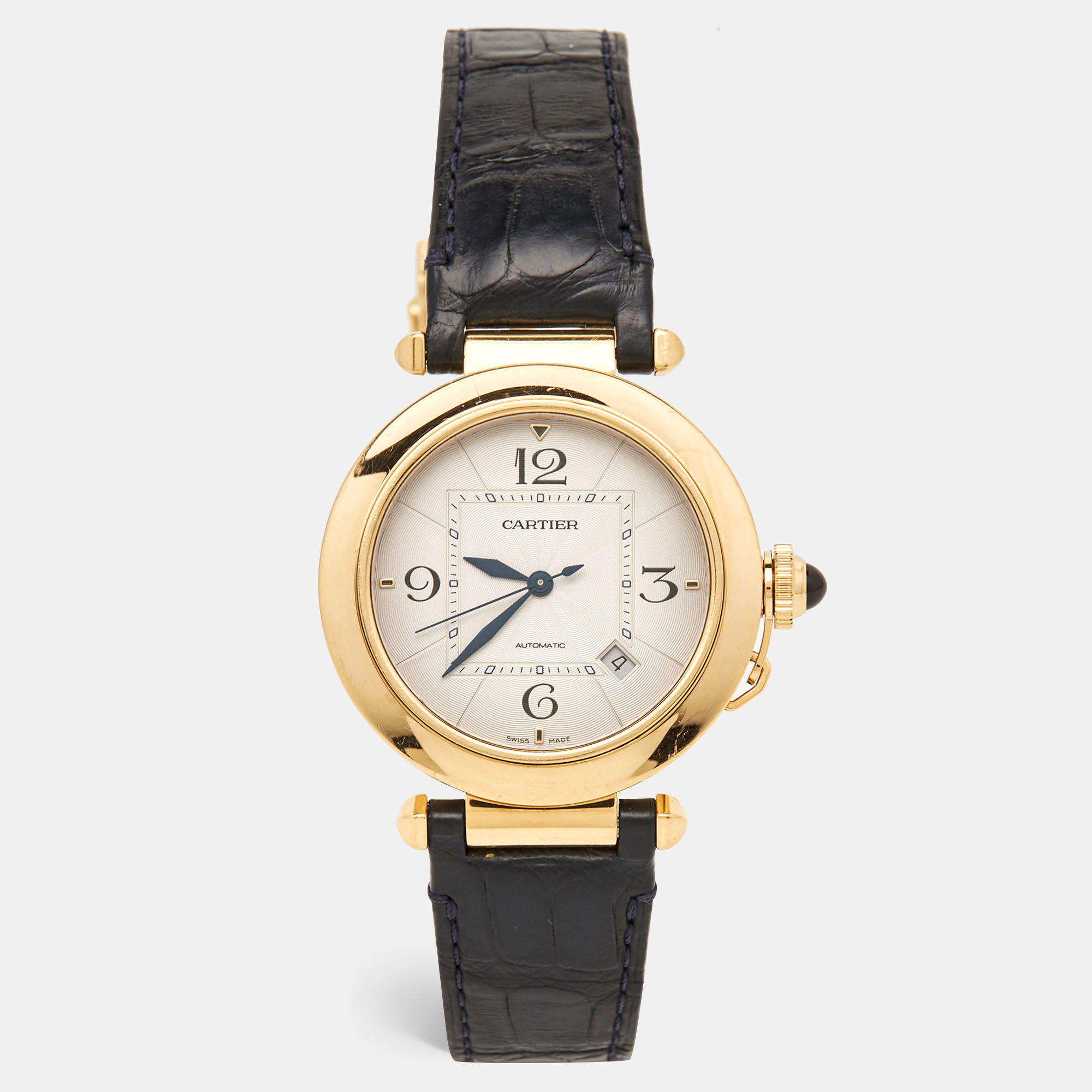 Pre-owned Cartier Wgpa0007 Men's Wristwatch 41 Mm In Navy Blue