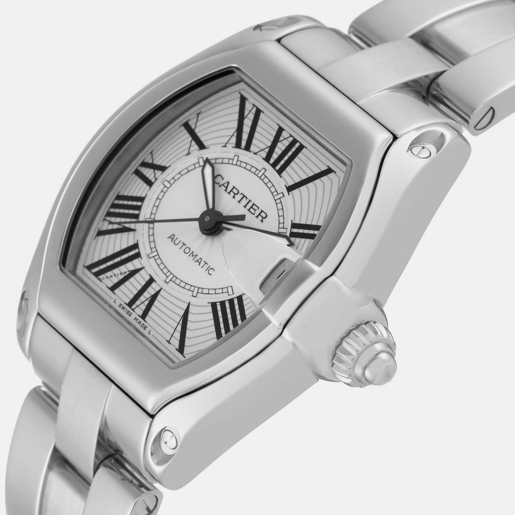 

Cartier Roadster Large Silver Dial Steel Men's Watch W62025V3 38 x 43 mm